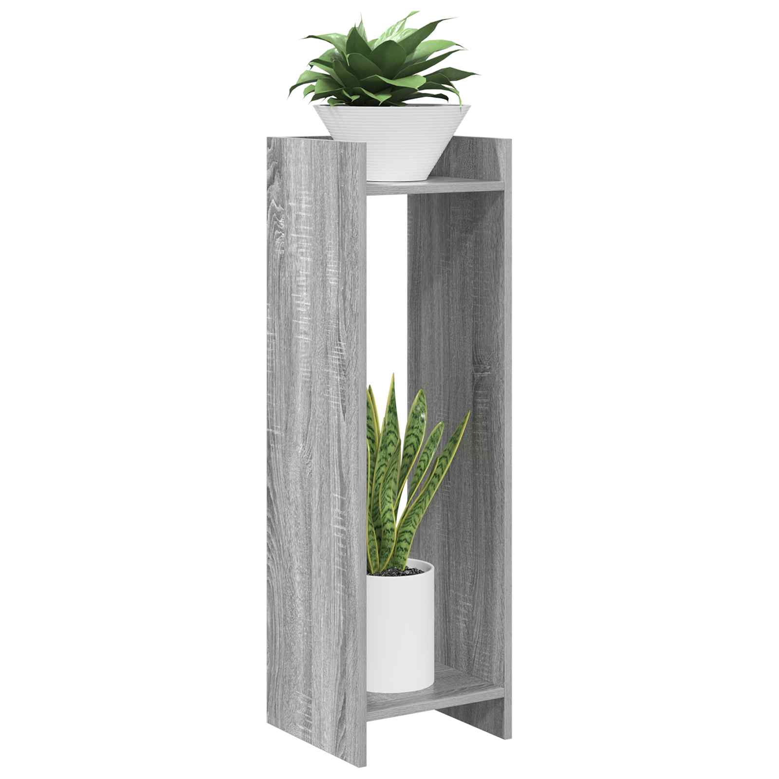 Stalak za biljke s policom Sivi Sonoma 30 x 30 x 100 cm