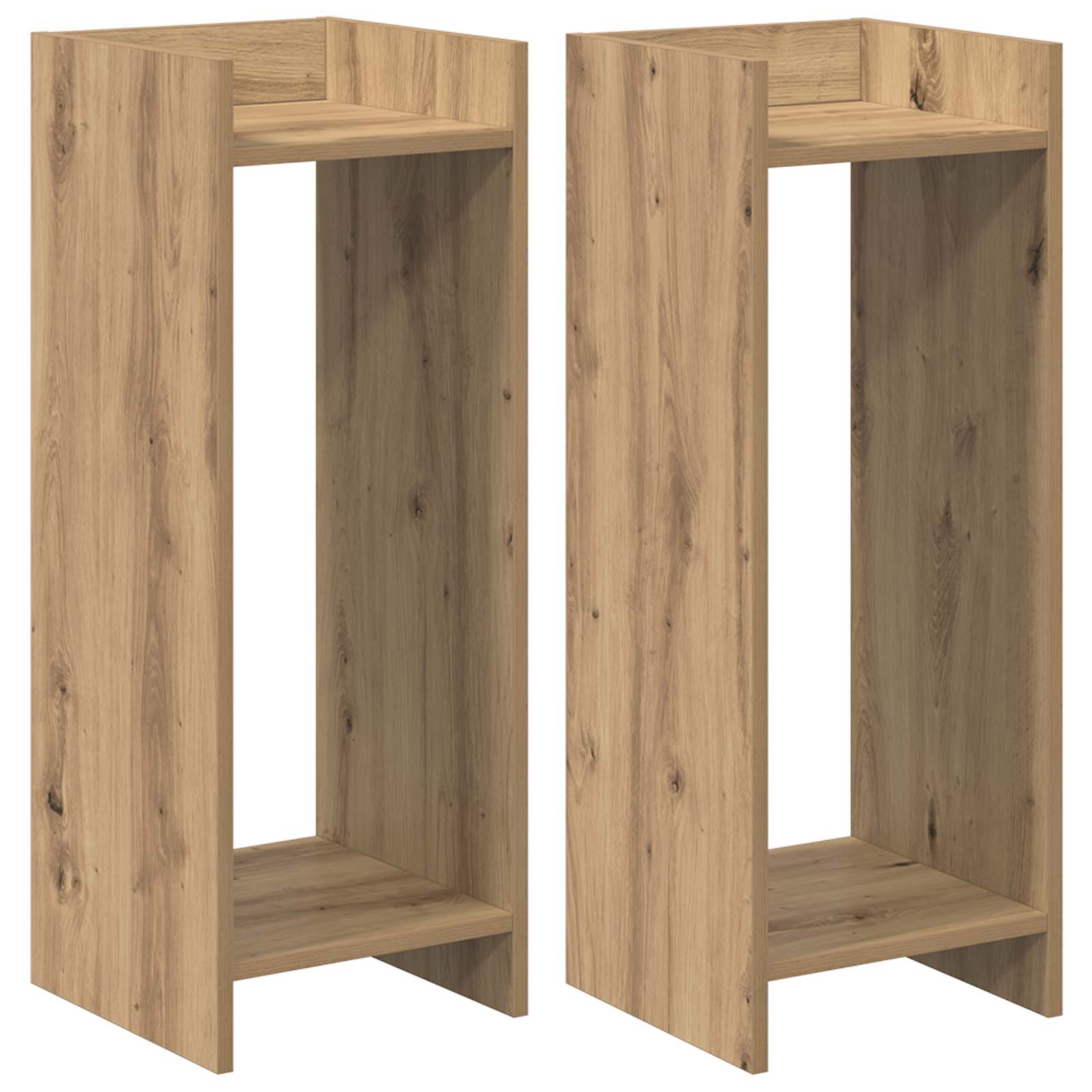 Stalak za biljke s policom 2 pcs Zanatski Hrast 30 x 30 x 80 cm