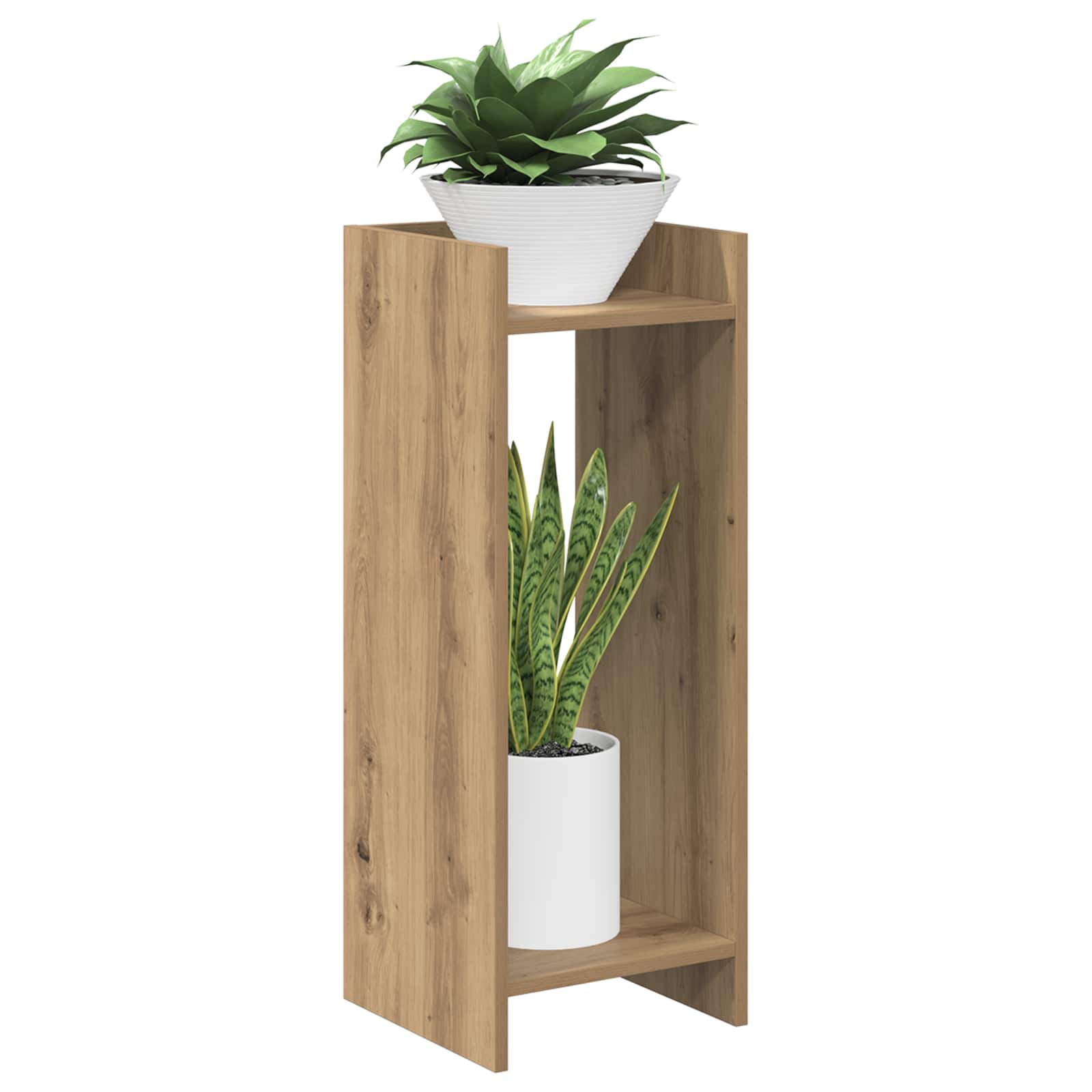 Stalak za biljke s policom 2 pcs Zanatski Hrast 30 x 30 x 80 cm