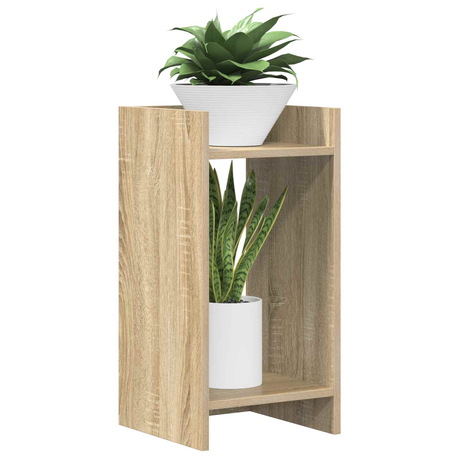 Stalak za biljke s policom 2 pcs Sonoma hrast 30 x 30 x 60 cm