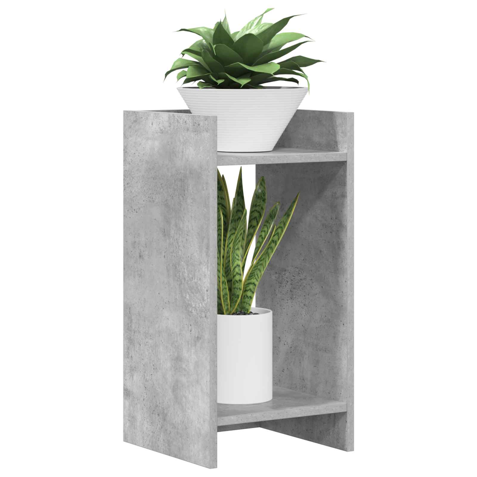 Stalak za biljke s policom 2 pcs Betonsko Siva 30 x 30 x 60 cm