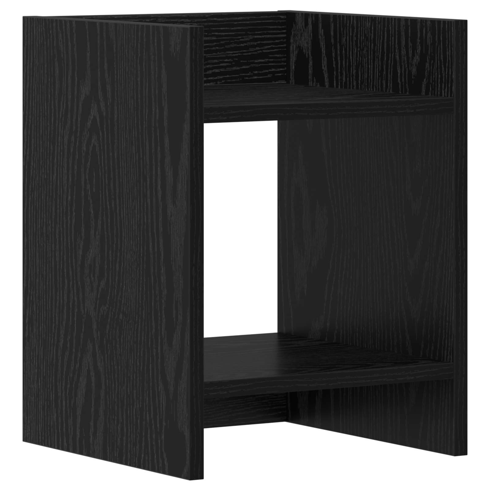 Stalak za biljke s policom 2 pcs Crni Hrast 30 x 30 x 40 cm