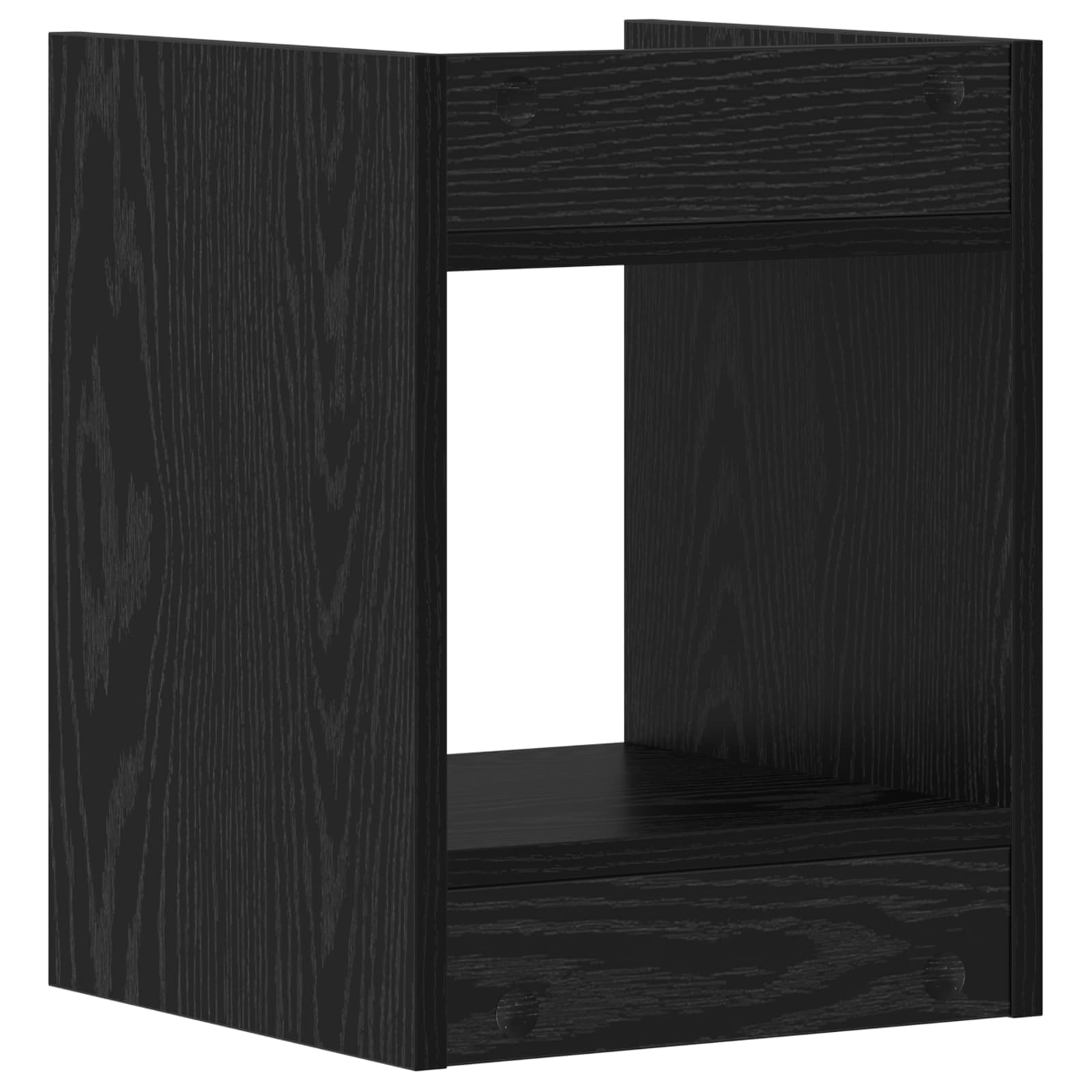 Stalak za biljke s policom 2 pcs Crni Hrast 30 x 30 x 40 cm