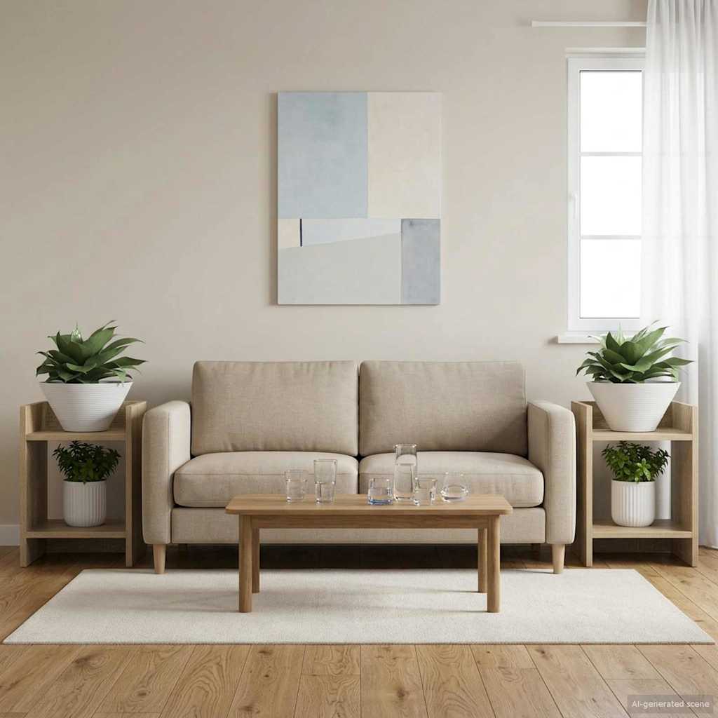 Stalak za biljke s policom 2 pcs Sonoma hrast 30 x 30 x 40 cm
