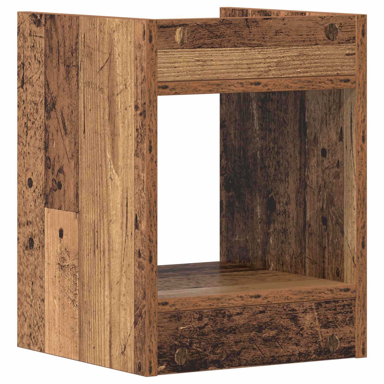 Stalak za biljke s policom 2 pcs Staro drvo 30 x 30 x 40 cm