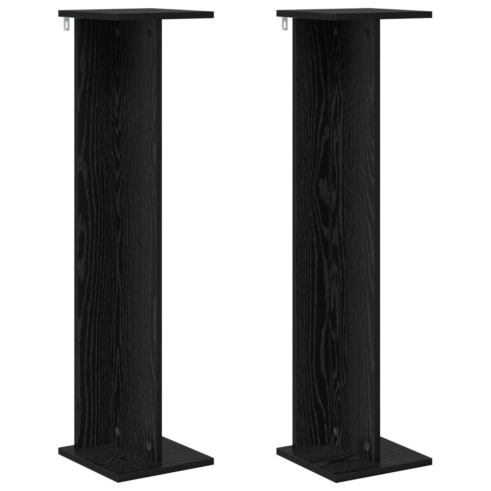 Stalak za biljke 2 pcs Crni Hrast 25 x 25,5 x 100,5 cm