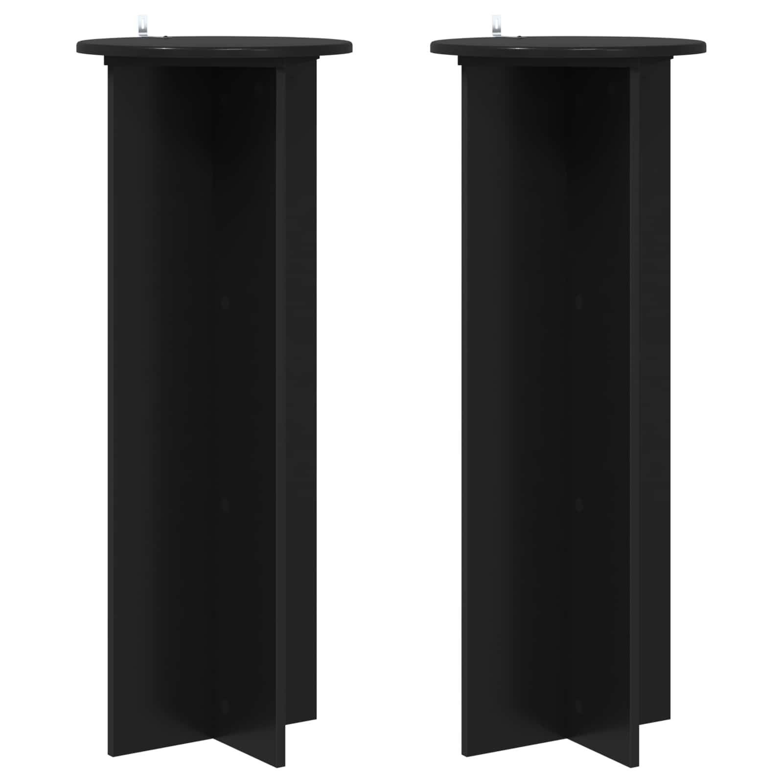 Stalak za biljke 2 pcs Crna Ø40 x 100 cm Konstruirano drvo