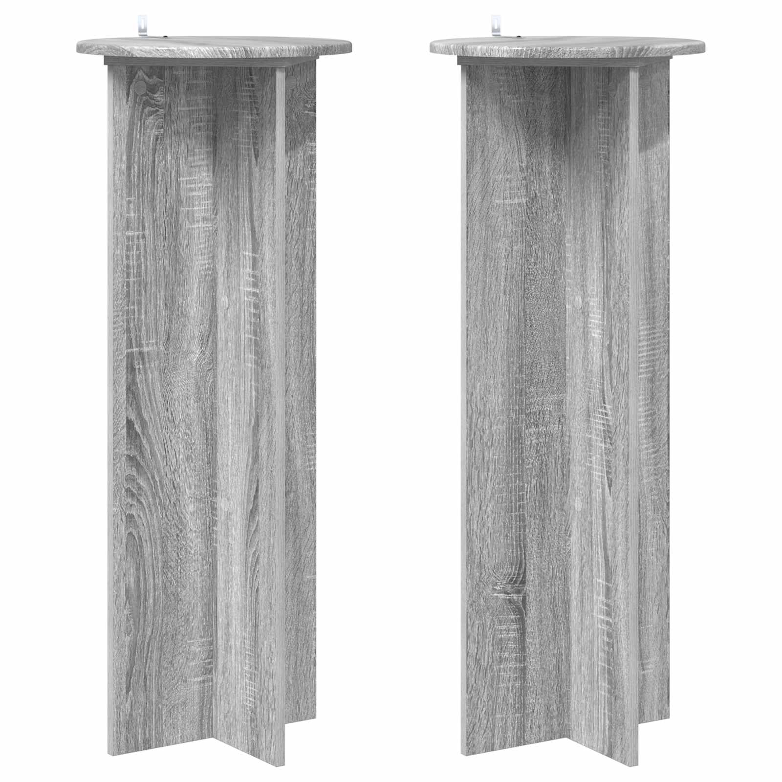 Stalak za biljke 2 pcs Siva sonoma Ø40 x 100 cm