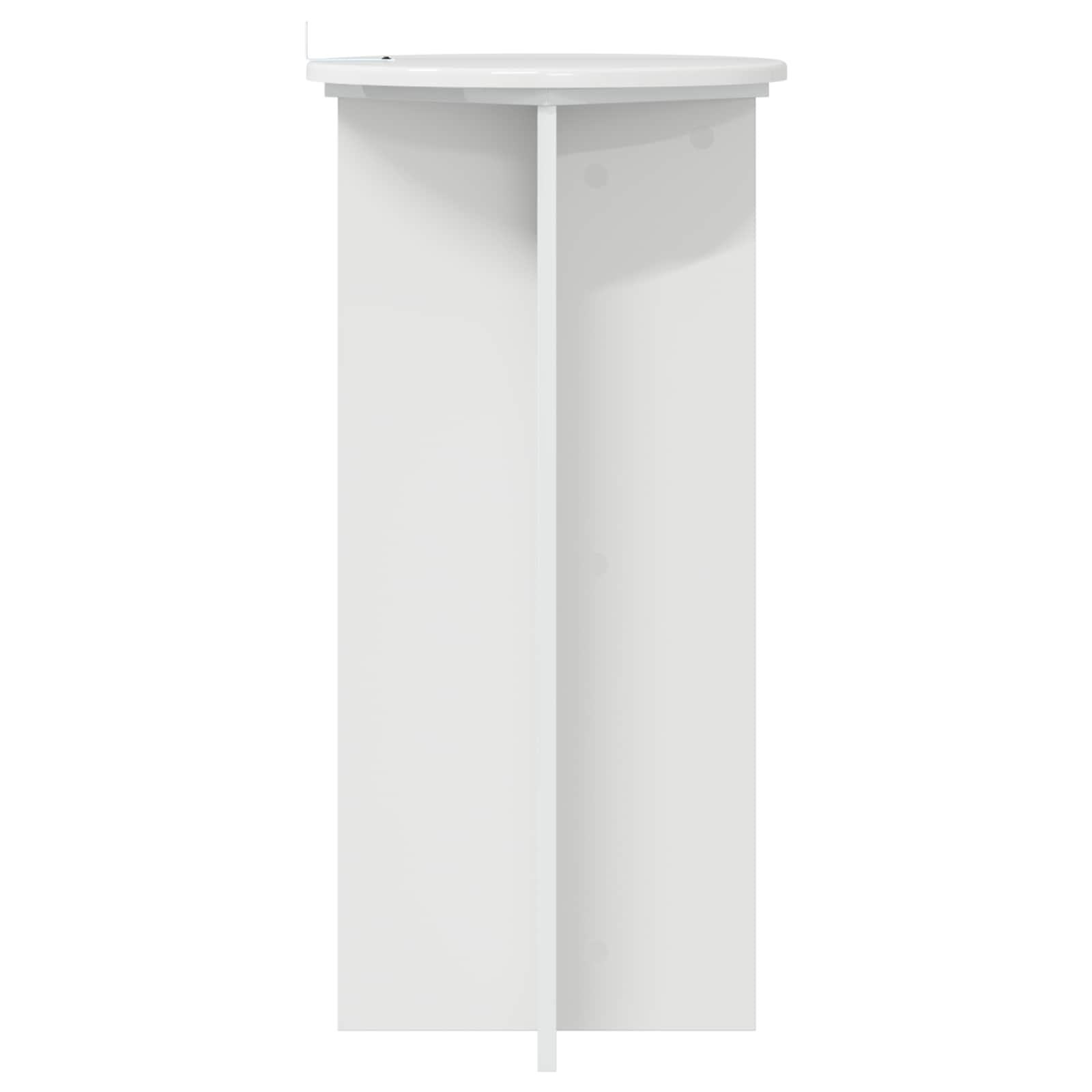 Stalak za biljke 2 pcs Bijela visokog sjaja 40 x 40 x 80 cm