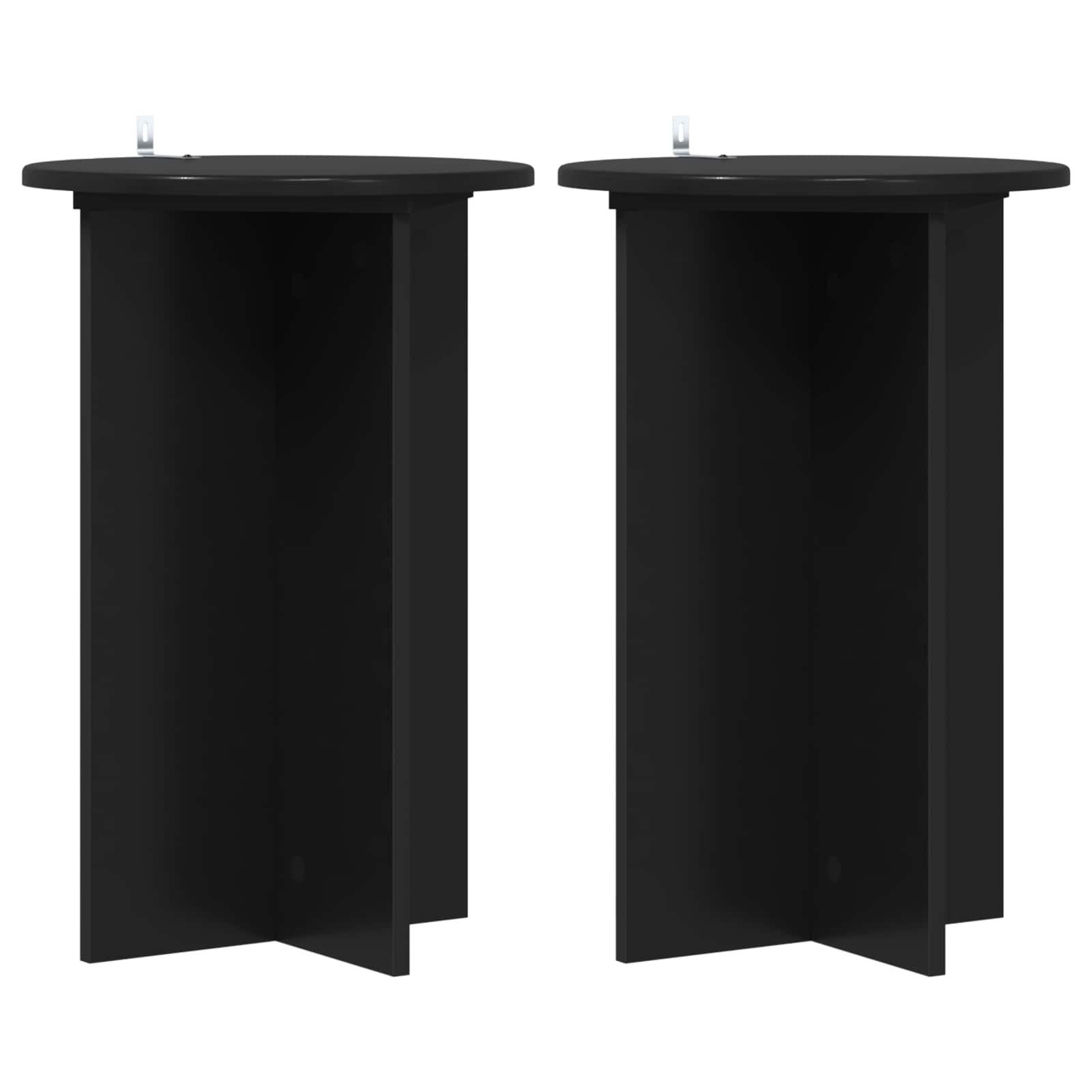 Stalak za biljke 2 pcs Crna Ø40 x 60 cm Konstruirano drvo