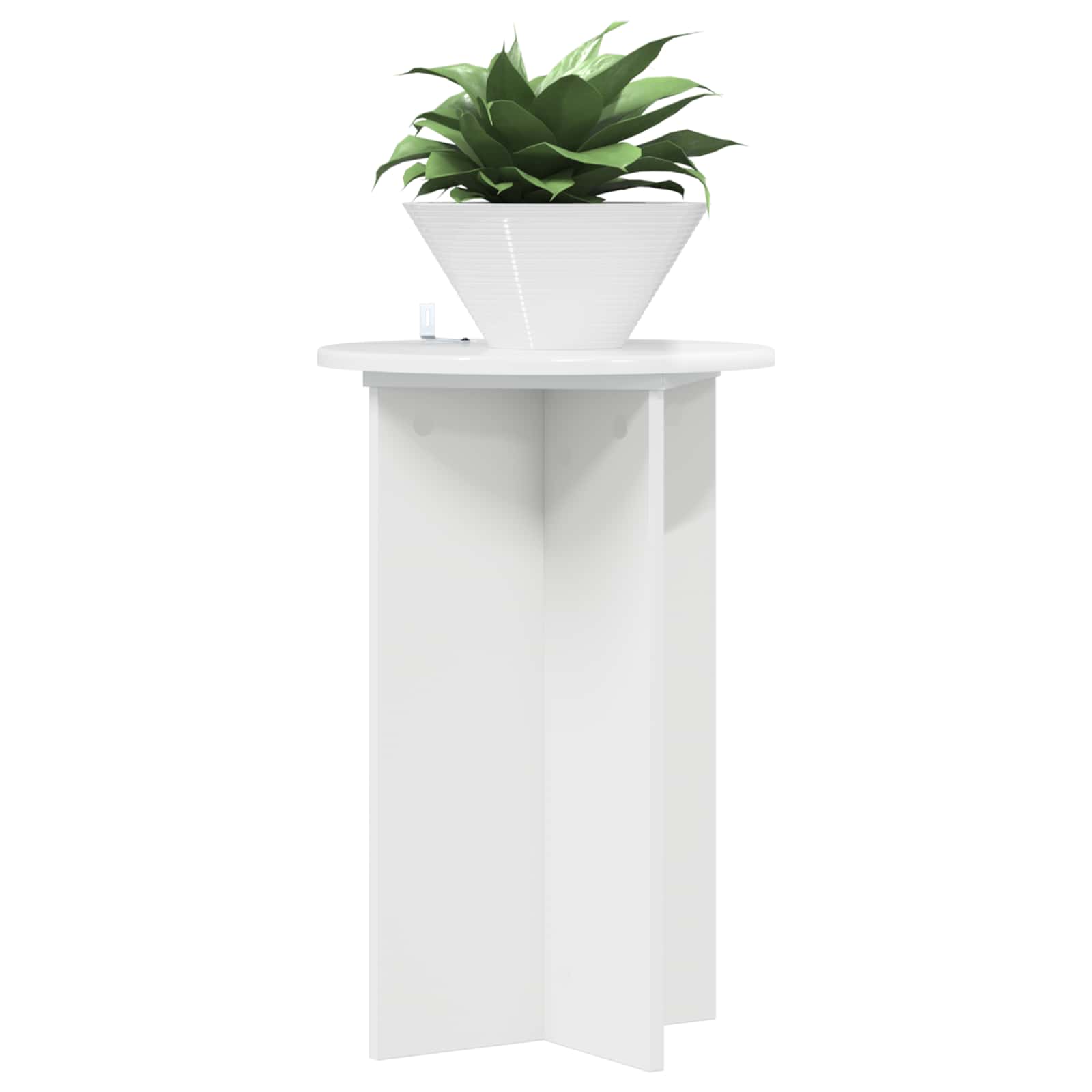 Stalak za biljke 2 pcs Bijela visokog sjaja Ø40 x 60 cm