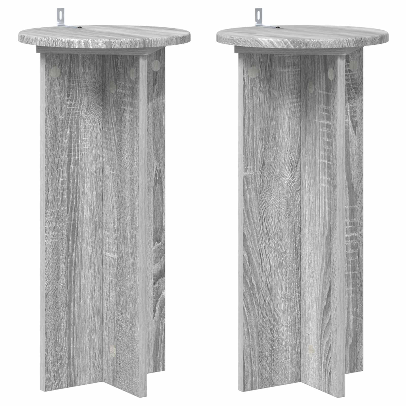 Stalak za biljke 2 pcs Siva sonoma 29,5 x 29,5 x 60 cm