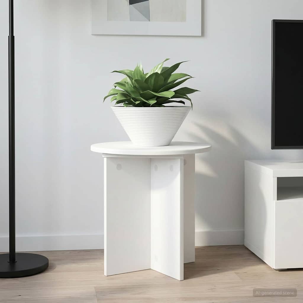 Stalak za biljke 2 pcs Bijela Ø40 x 40 cm Konstruirano drvo