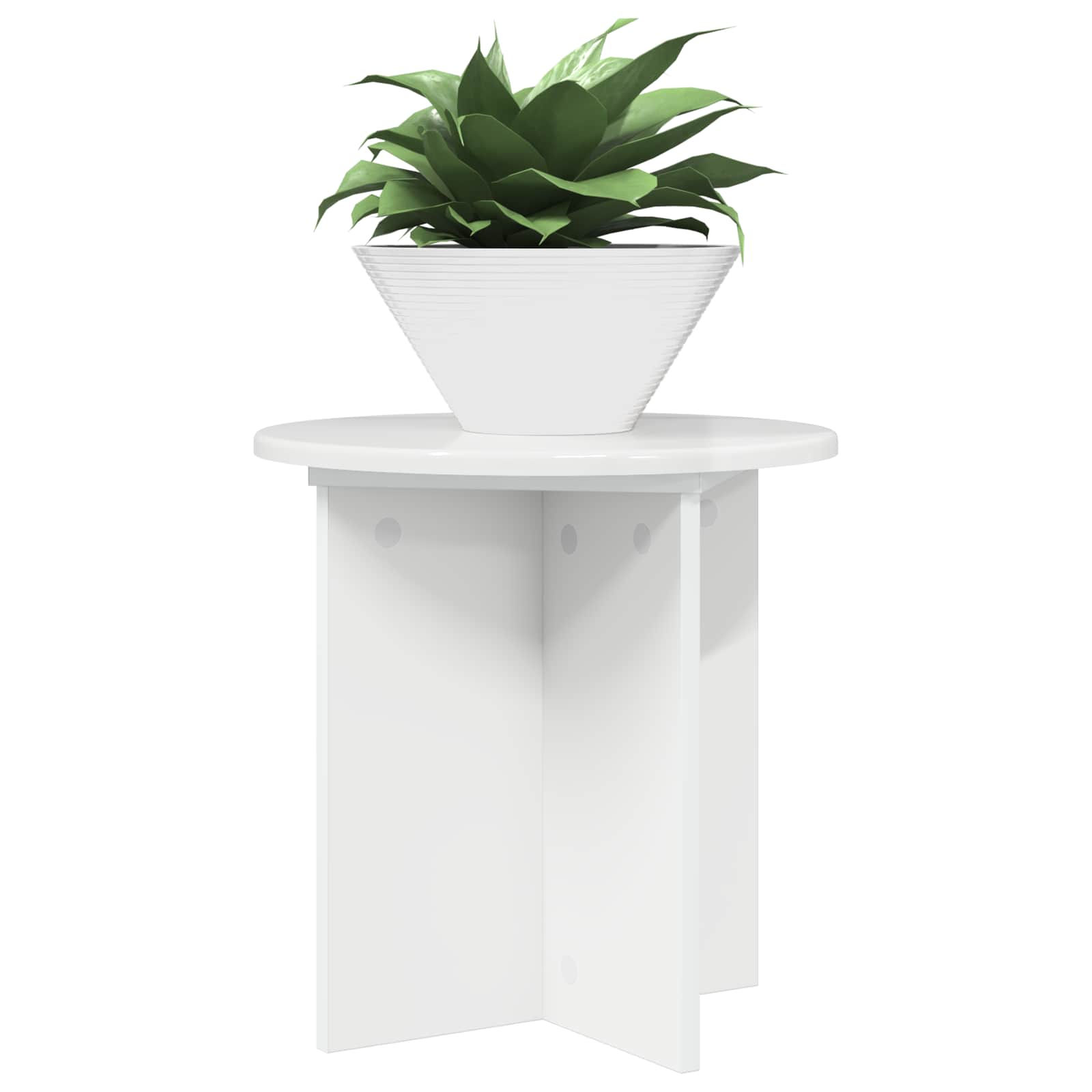 Stalak za biljke 2 pcs Bijela visokog sjaja 40 x 40 x 40 cm