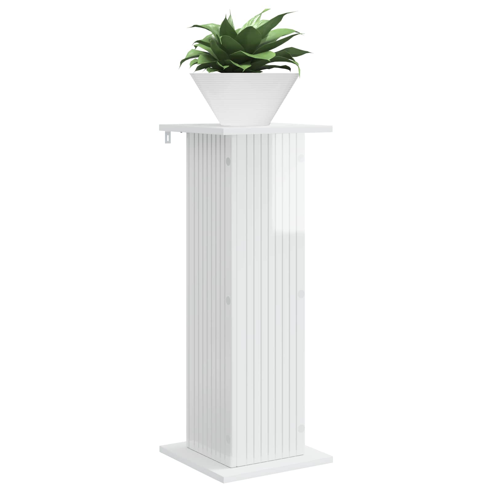 Stalak za biljke Bijela visokog sjaja 30,5 x 30 x 80,5 cm