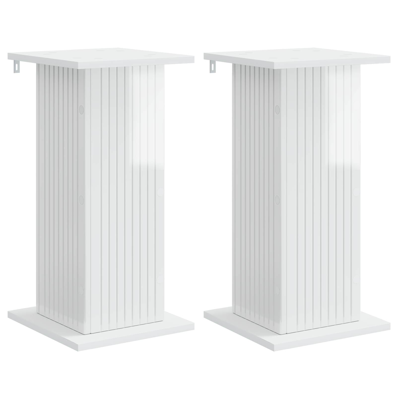 Stalak za biljke 2 pcs Bijela visokog sjaja 30,5 x 30 x 60,5 cm
