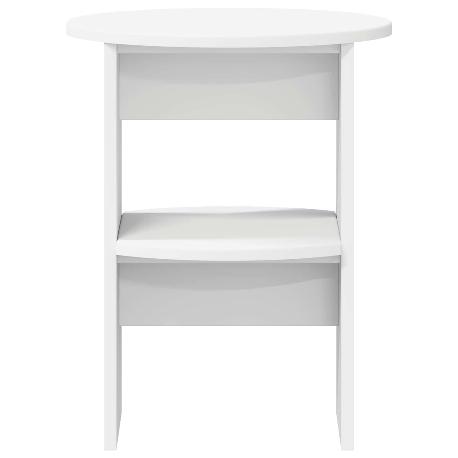 Pomoćni ormarić 2 pcs Bijeli Ø40 x 50 cm Konstrukcijsko drvo