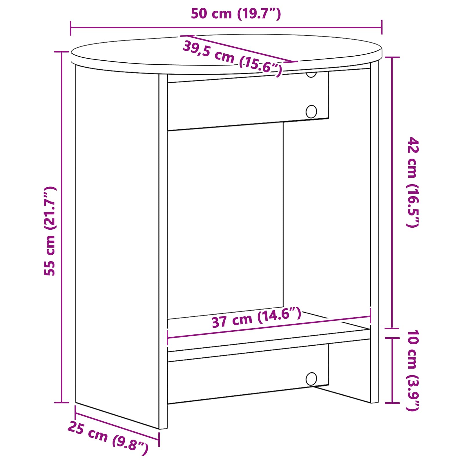 Bocni stol Crna 50 x 39,5 x 55 cm Konstruirano drvo