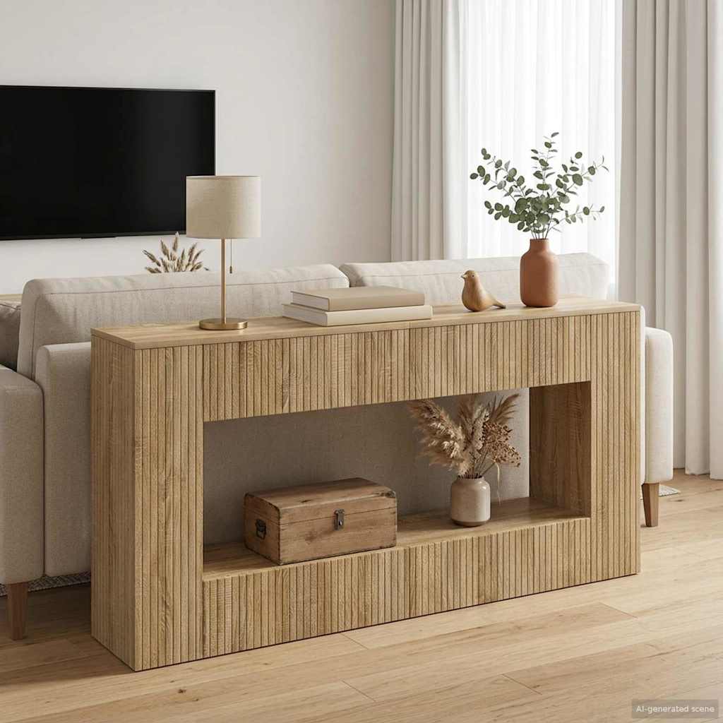 Konzolna stolica Prugasti Sonoma hrast 155 x 29 x 74 cm
