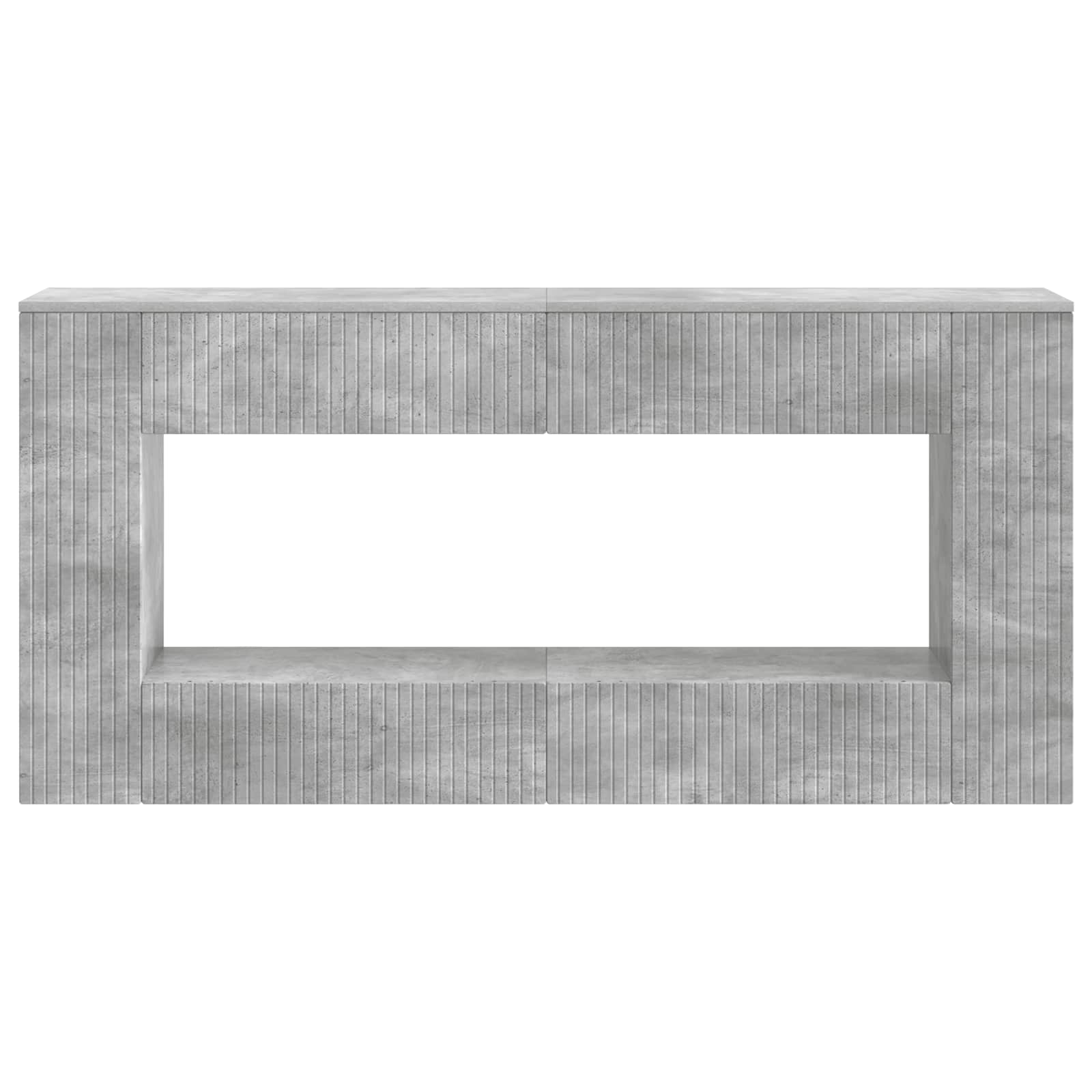 Konzolna stolica Prugasti Betonsko Siva 155 x 29 x 74 cm