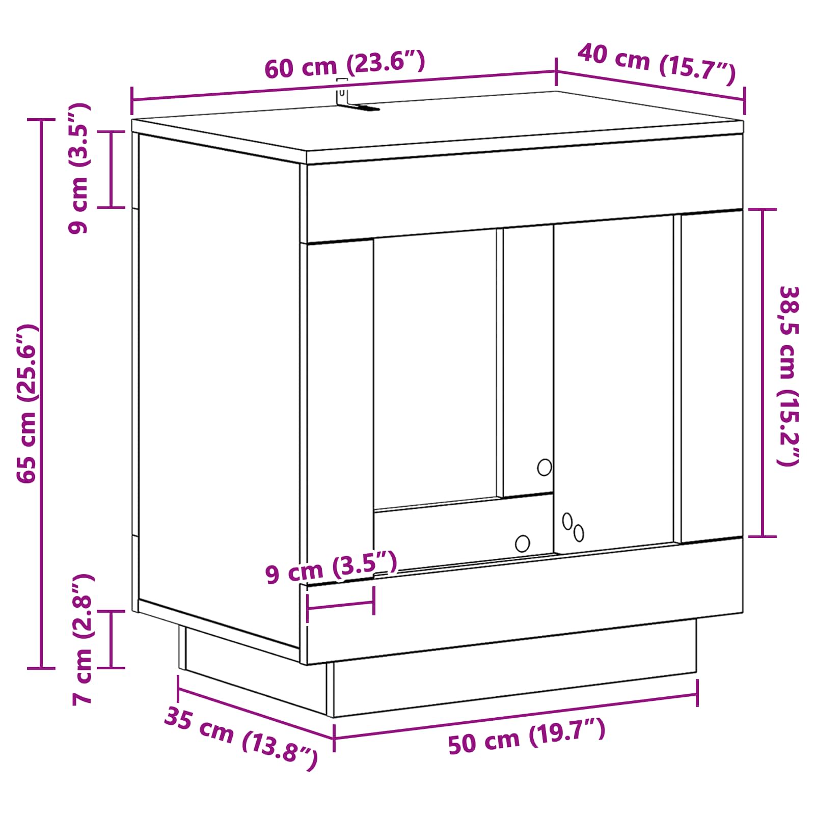 Bocni stol Betonska siva 60 x 40 x 65 cm Konstruirano drvo