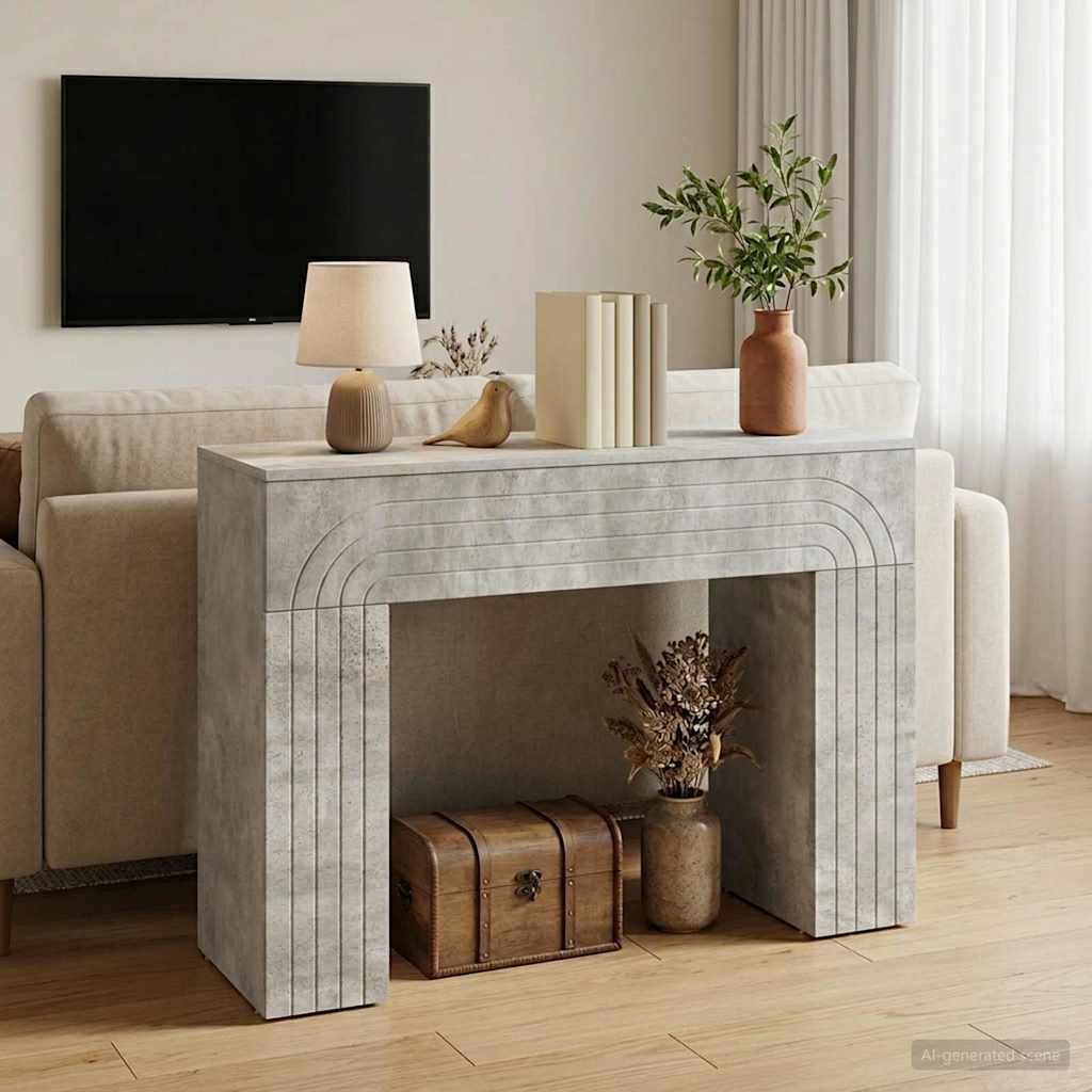 Kava Stol Betonska siva 102 x 35 x 75 cm Konstruirano drvo