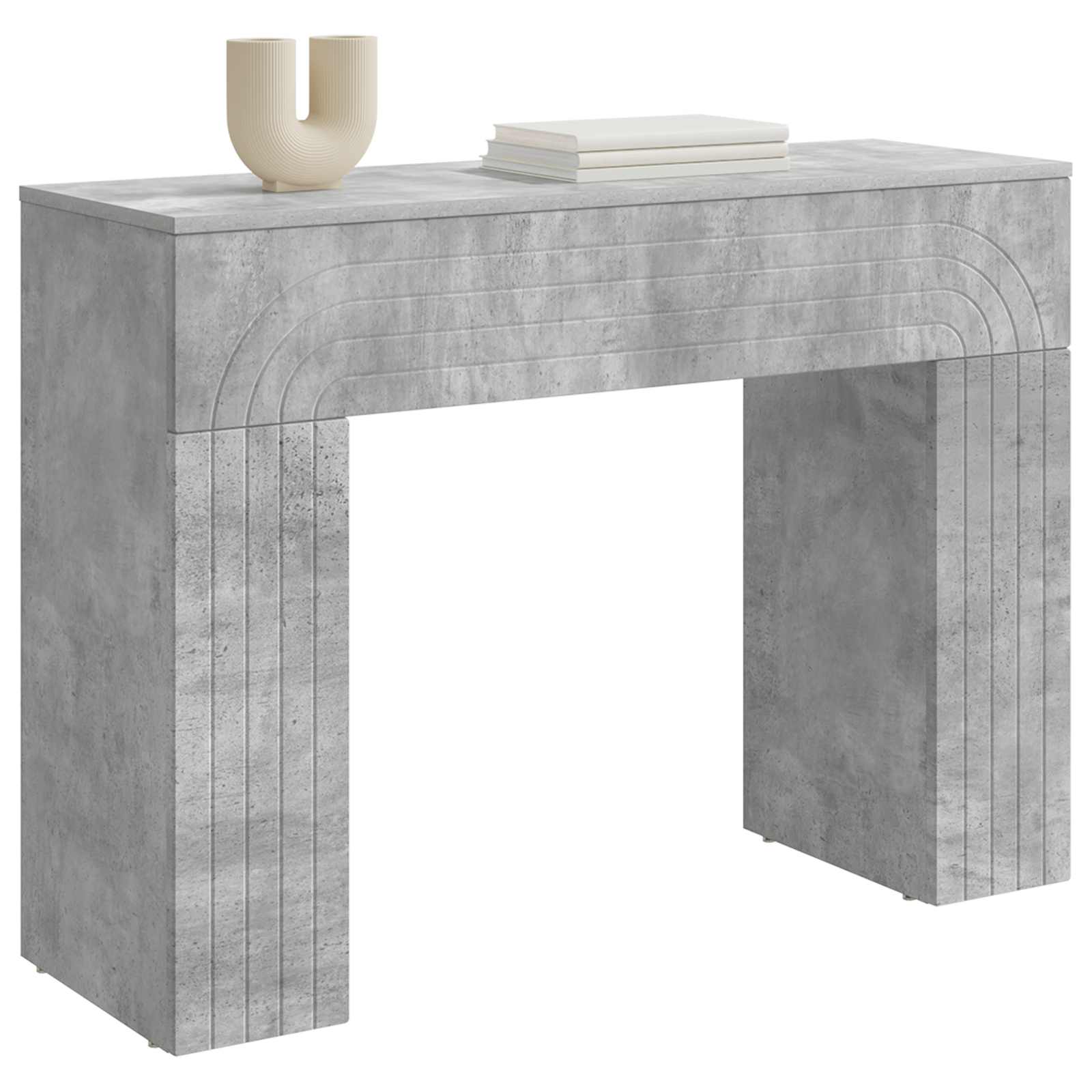 Kava Stol Betonska siva 102 x 35 x 75 cm Konstruirano drvo