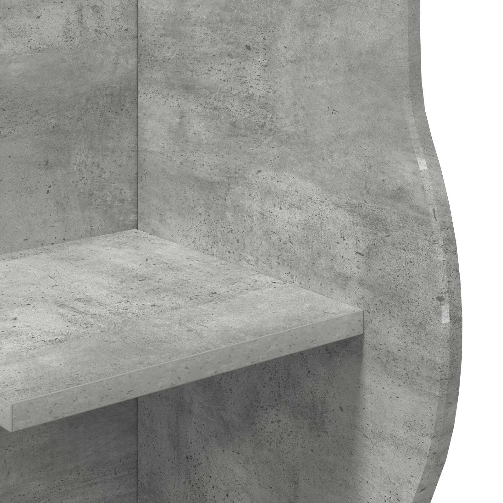 Kutna polica Betonska siva 34 x 33 x 102 cm Konstruirano drvo