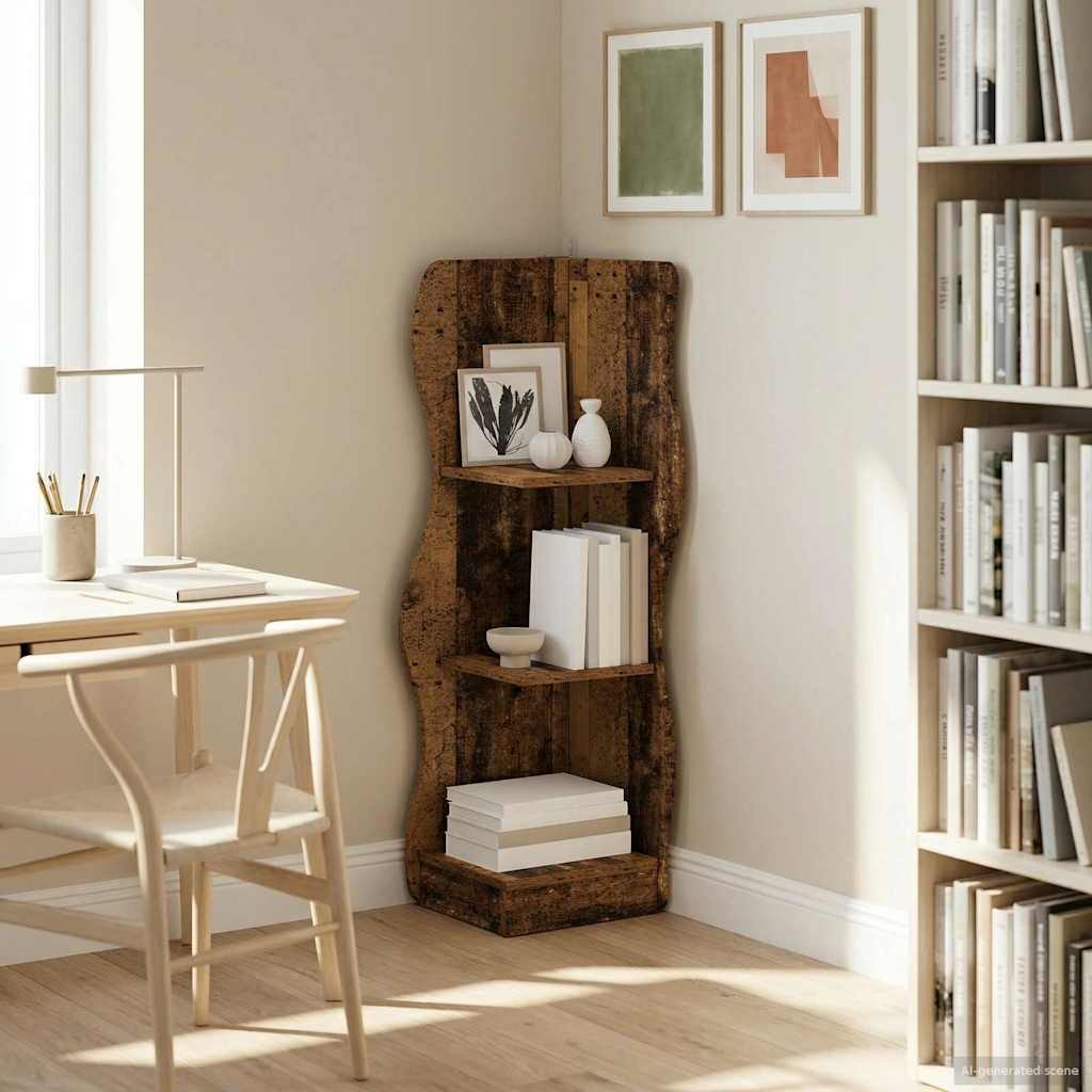 Kutna polica Staro drvo 34 x 33 x 102 cm Konstruirano drvo