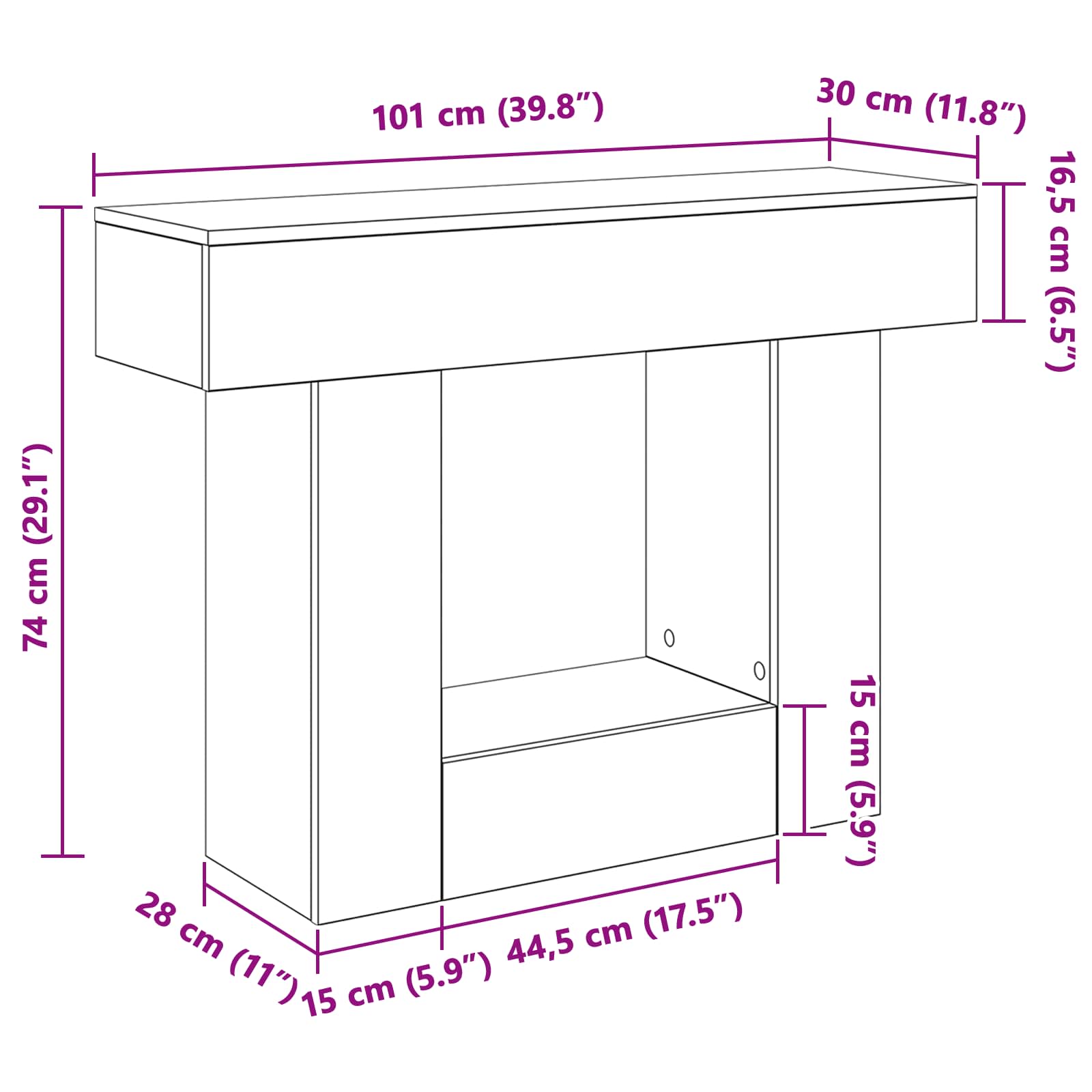 Staro drvo 101 x 30 x 74 cm