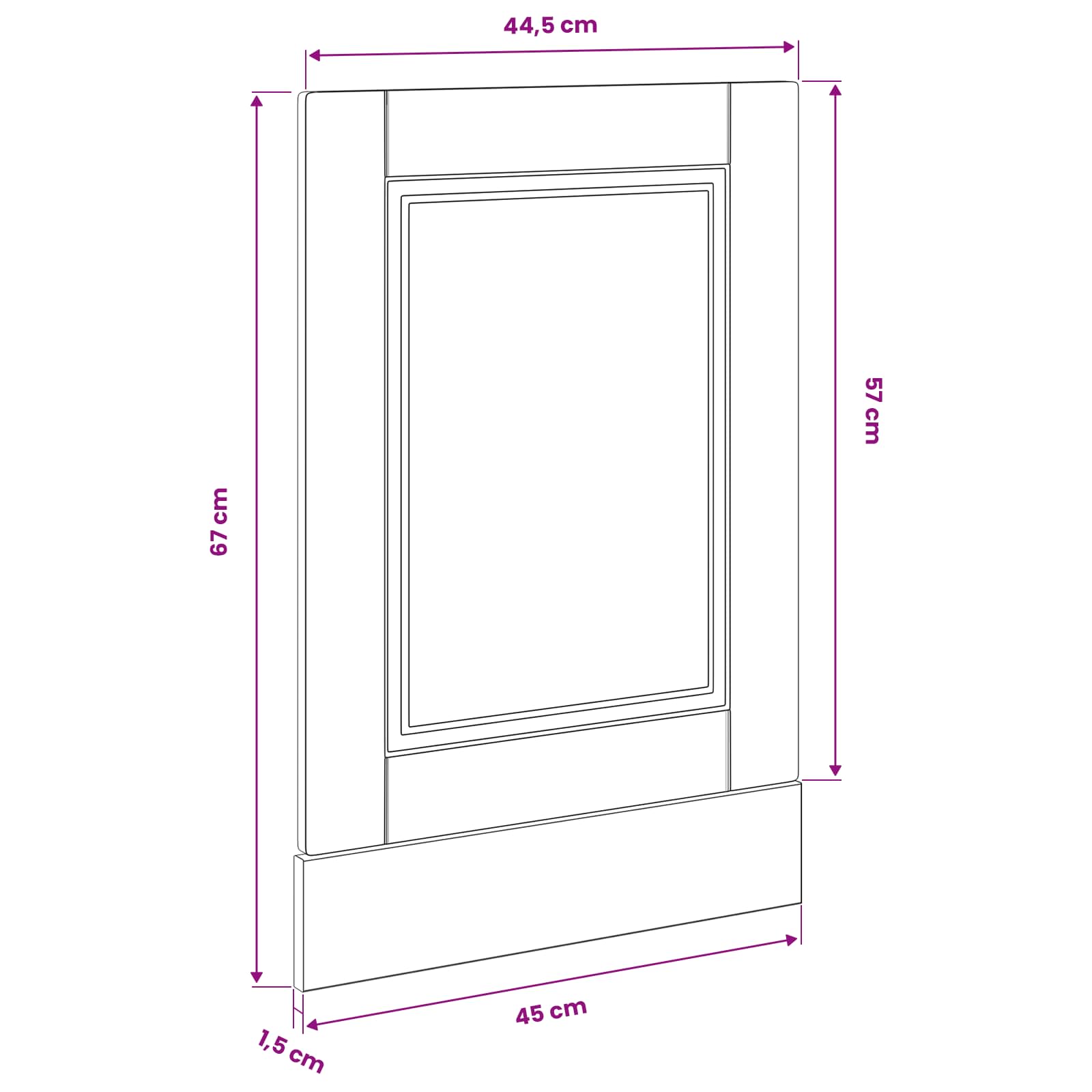 Ploča za perilicu posuđa Crni hrast 45 x 1,5 x 57 cm