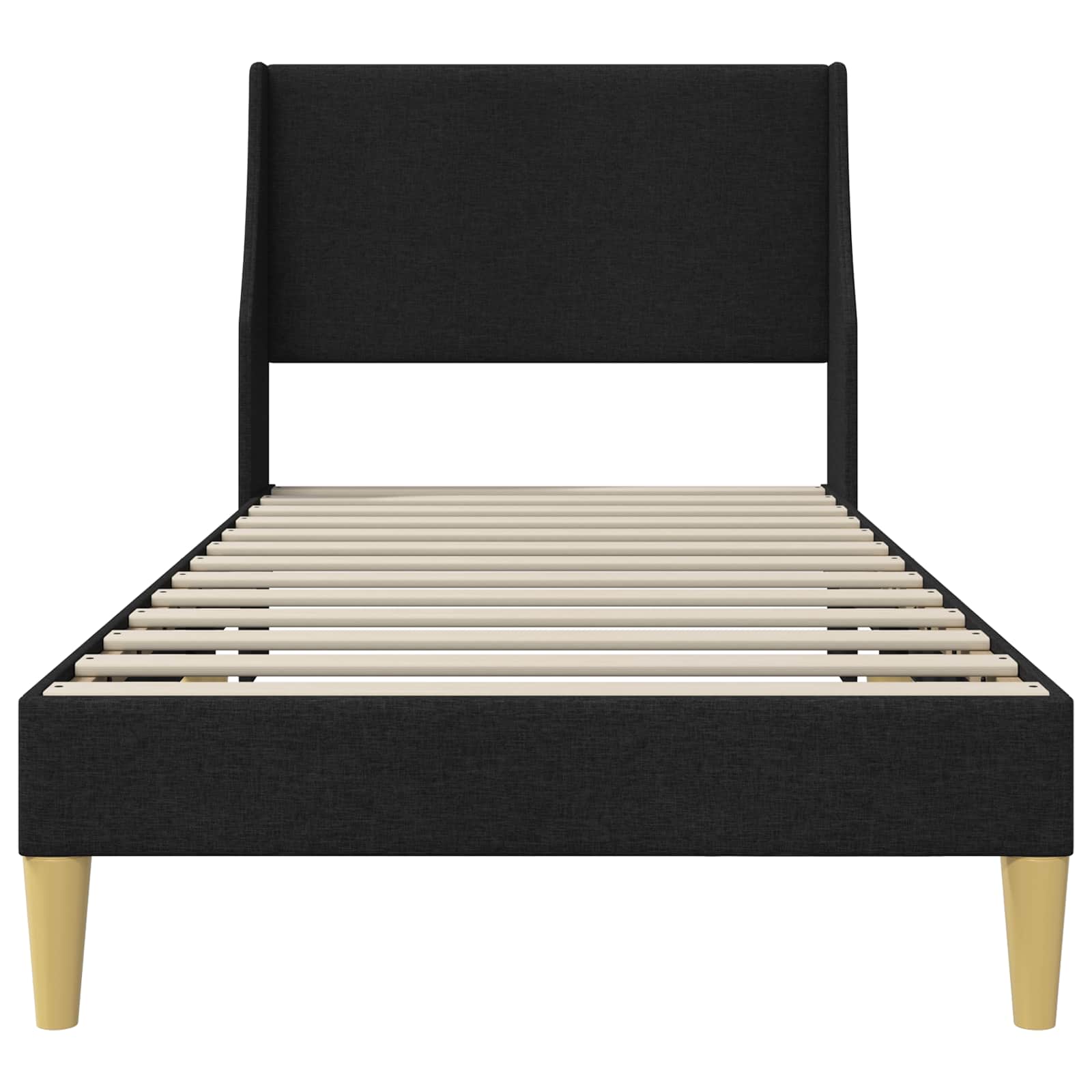 Krevetna konstrukcija Jednobojno Crna 100 x 200 cm tkanina