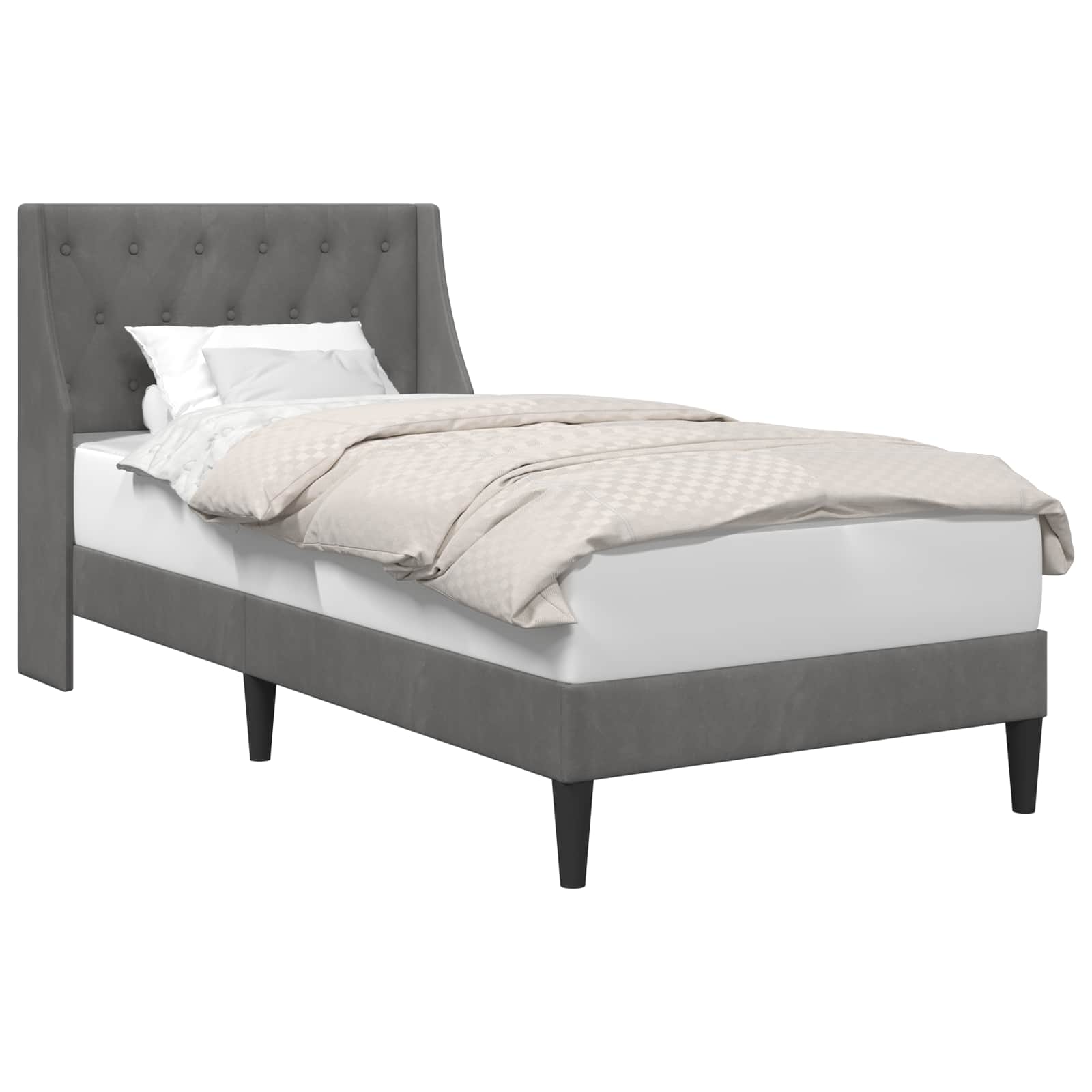 Krevetna konstrukcija Tamno siva 80 x 200 cm Baršun
