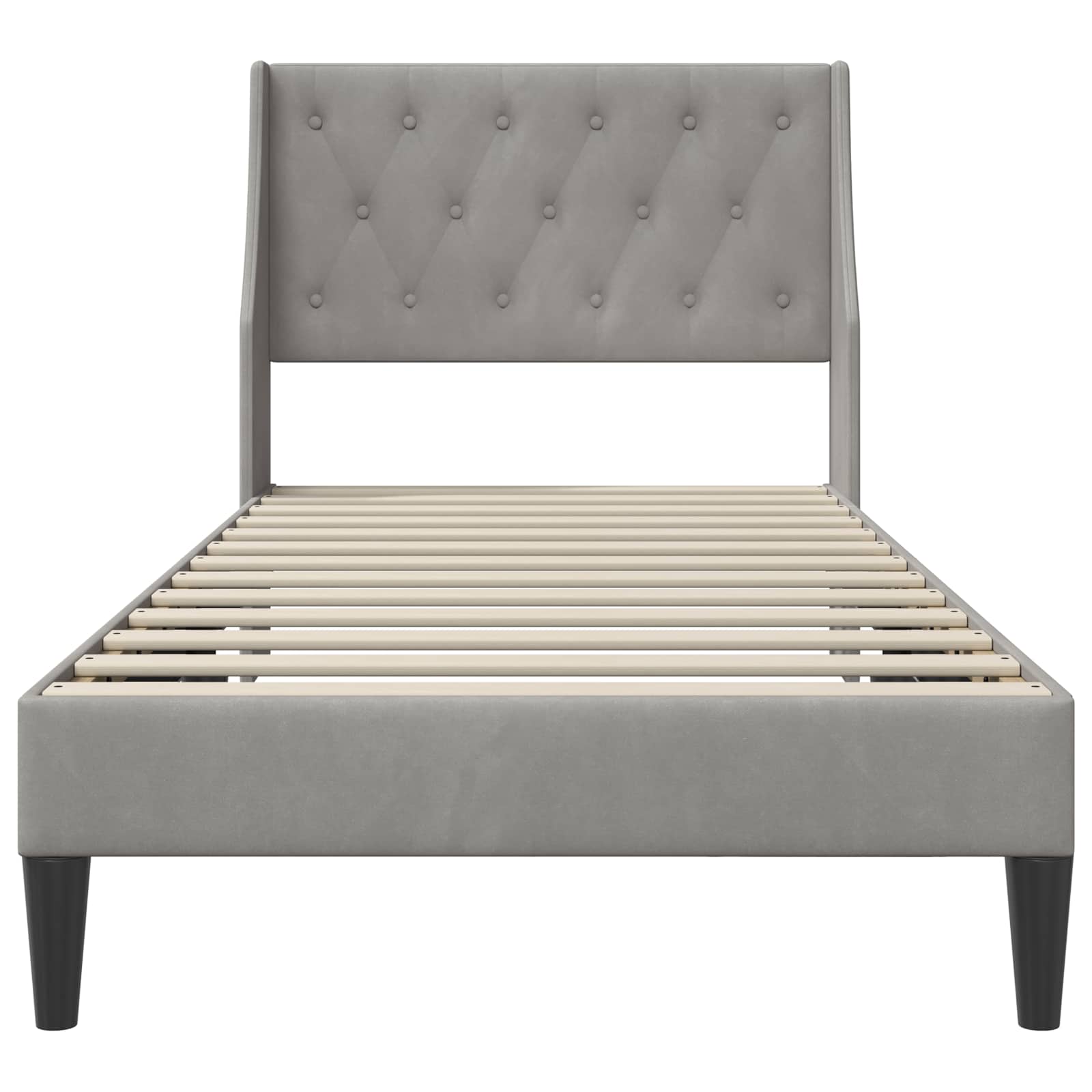 Krevetna konstrukcija Svijetlo siva 100 x 200 cm Baršun