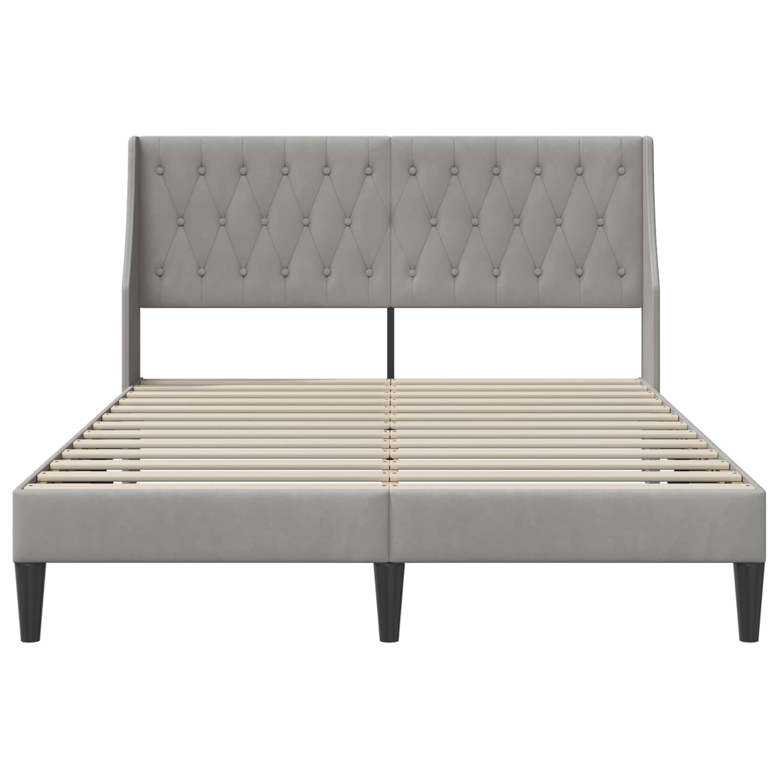 Krevetna konstrukcija Svijetlo siva 160 x 200 cm Baršun