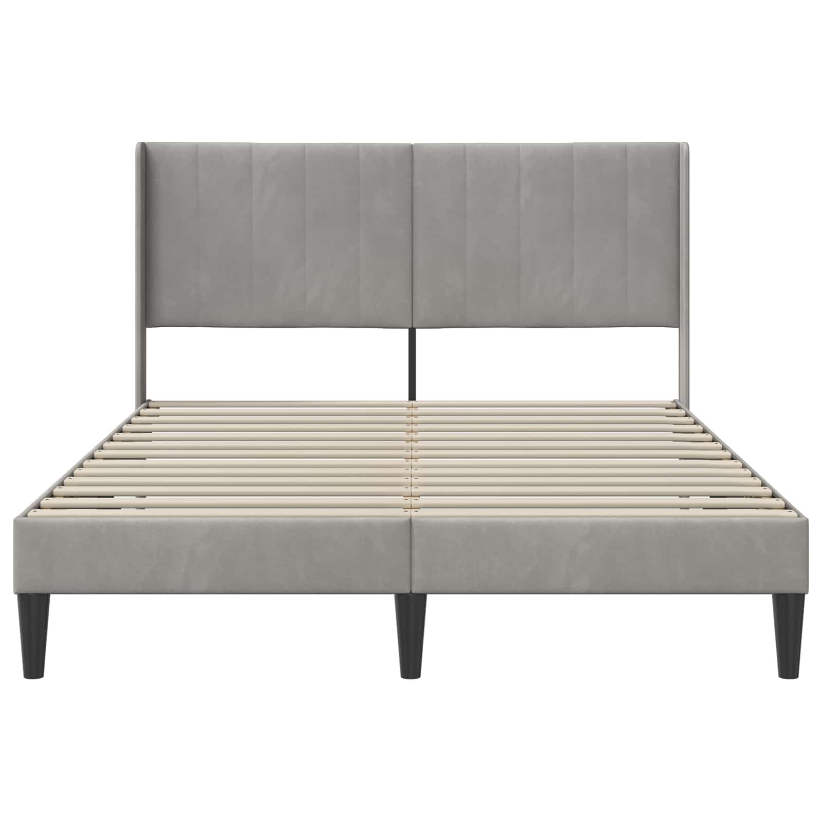 Krevetna konstrukcija Svjetlosiva 140 x 190 cm Baršun