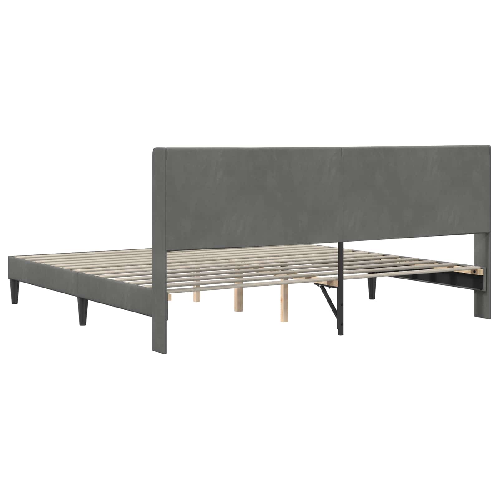 Krevetna konstrukcija Tamnosiva 180 x 200 cm Baršun