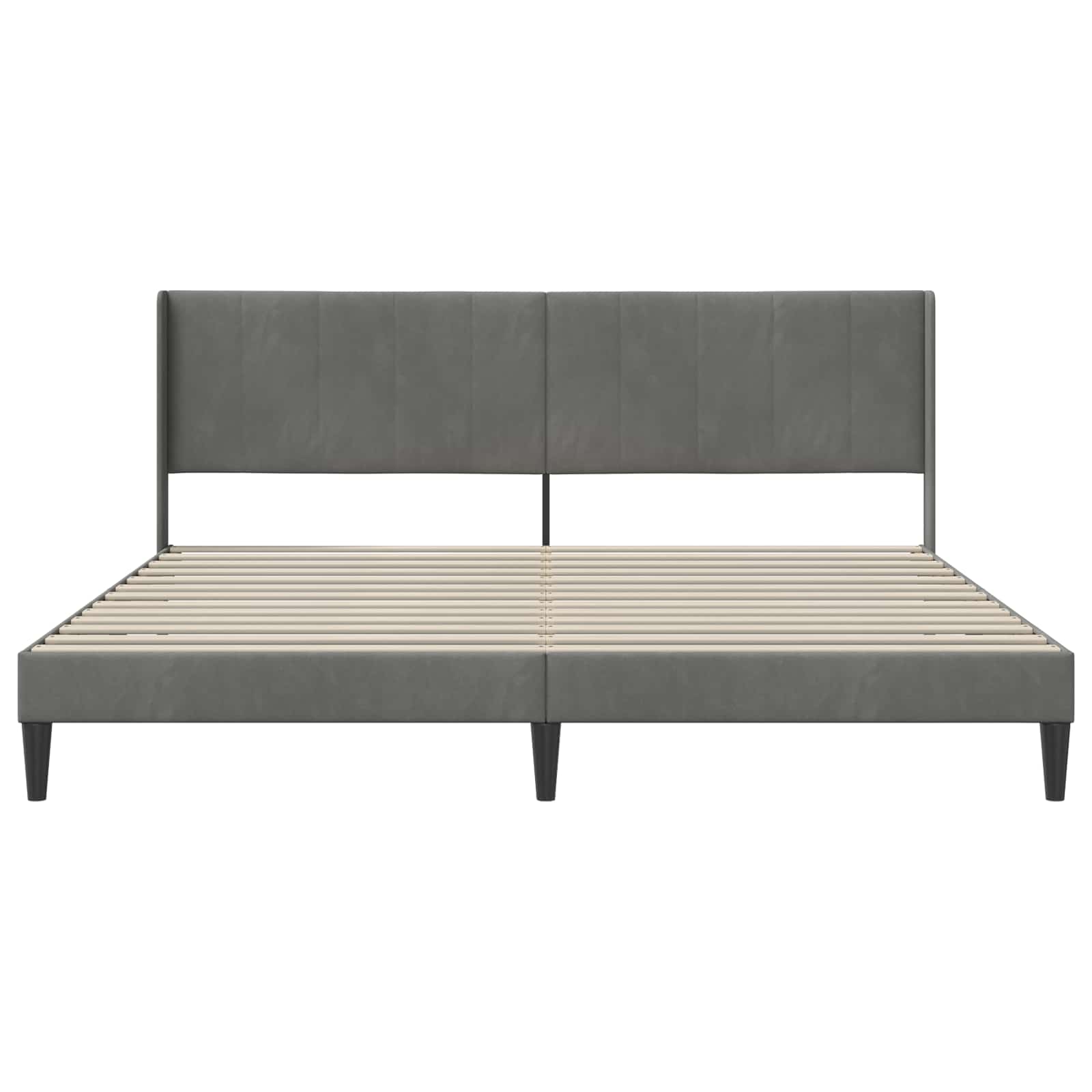 Krevetna konstrukcija Tamnosiva 180 x 200 cm Baršun