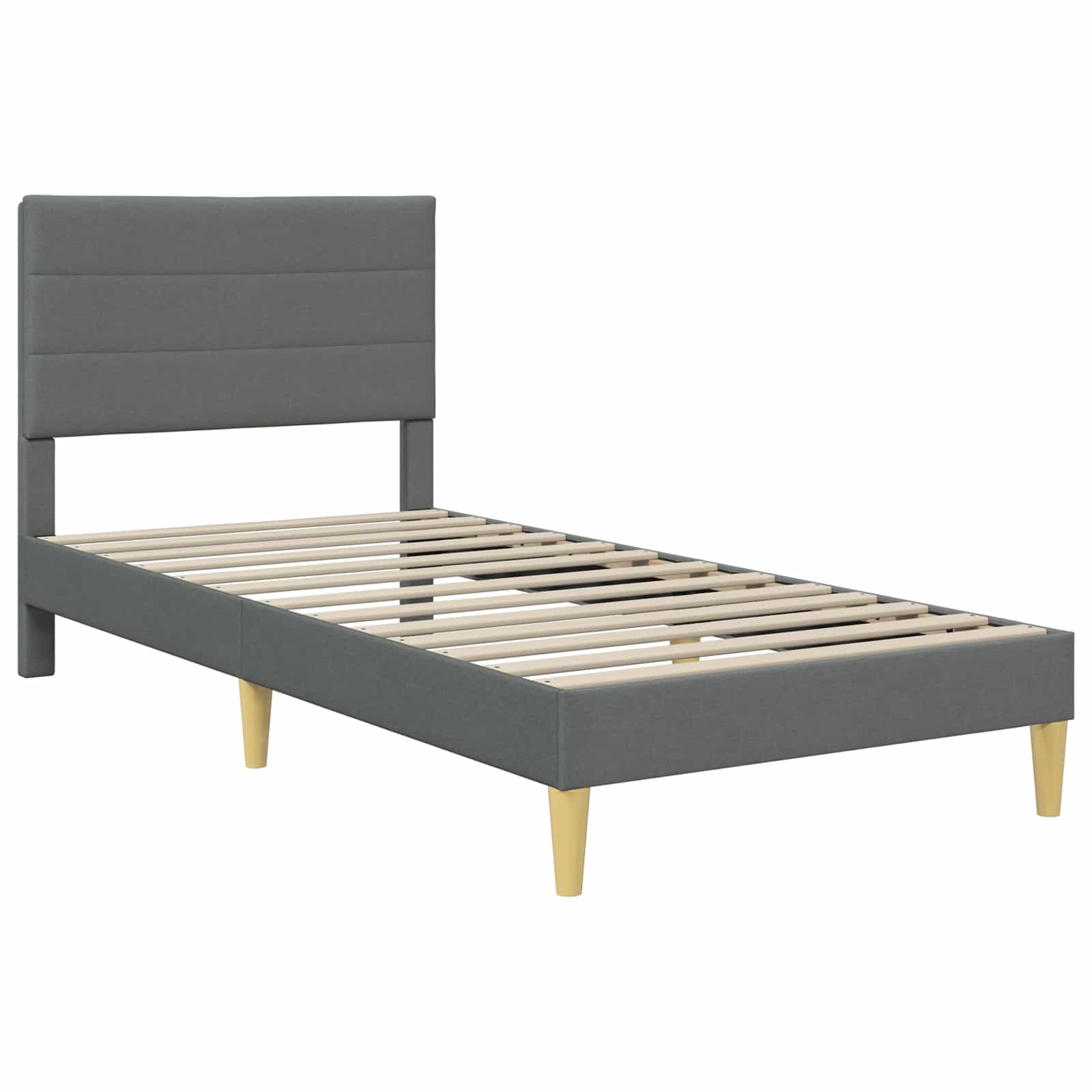 Krevetna konstrukcija Tamnosiva 90 x 190 cm Tkanina