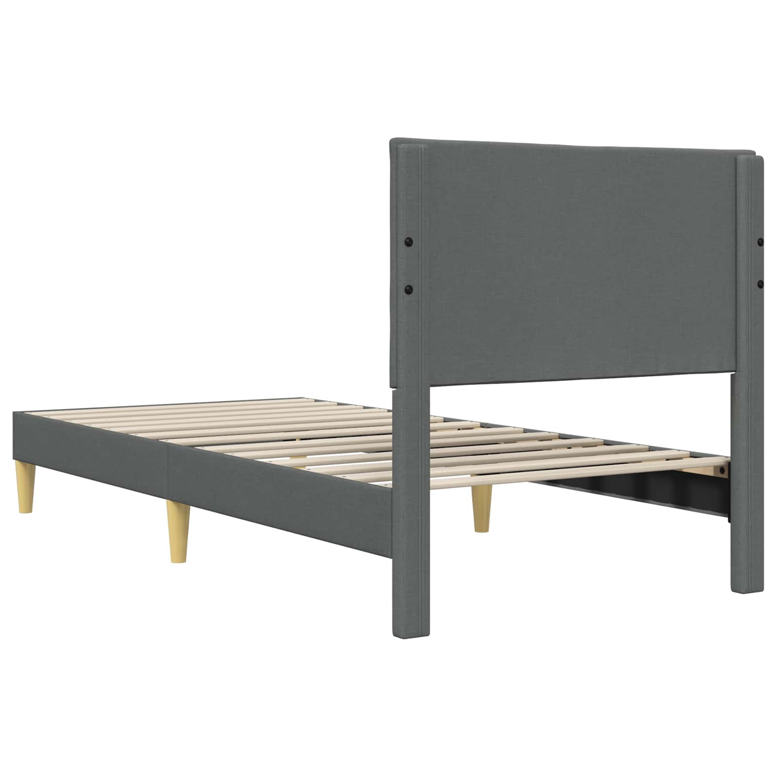 Krevetna konstrukcija Tamnosiva 90 x 190 cm Tkanina