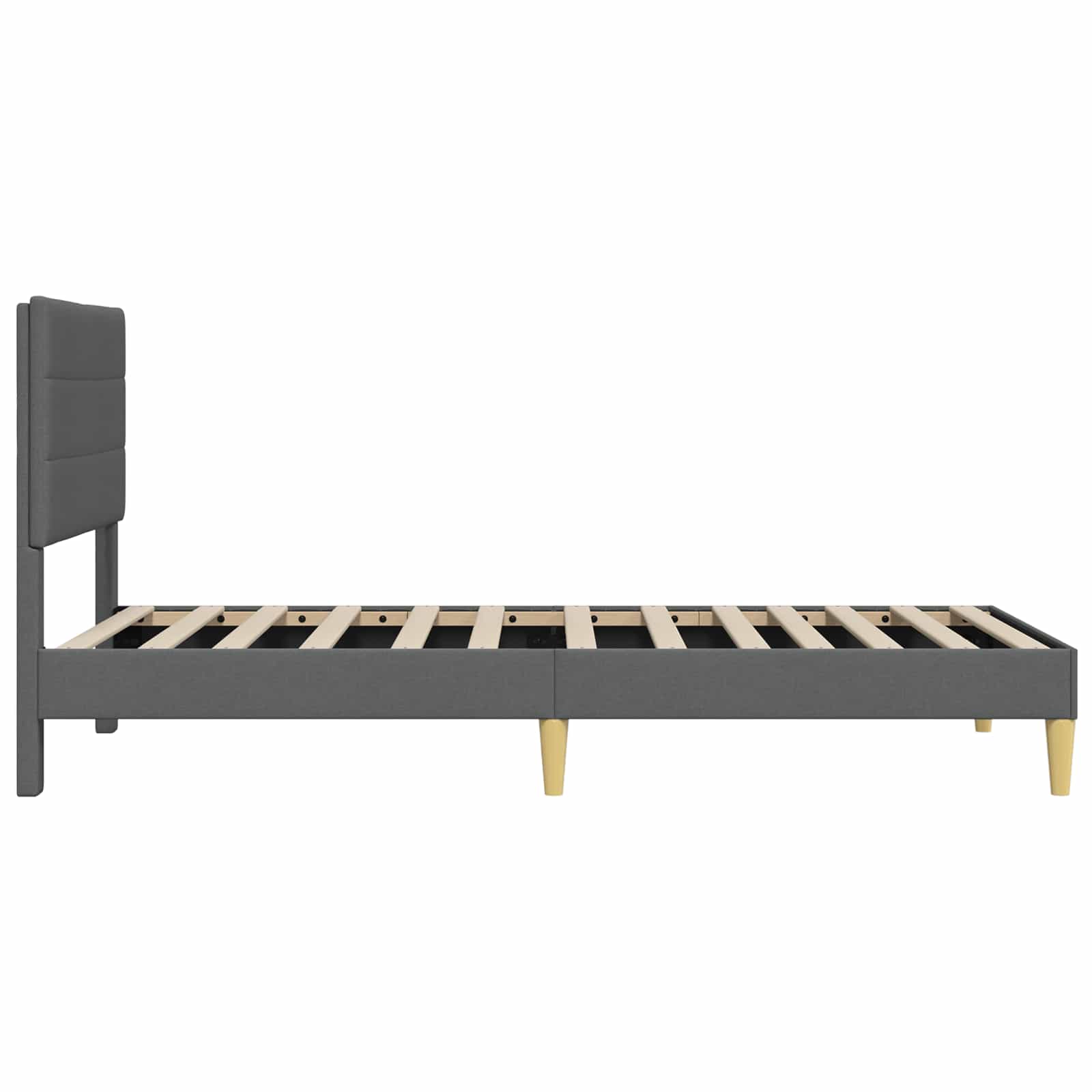 Krevetna konstrukcija Tamnosiva 90 x 190 cm Tkanina
