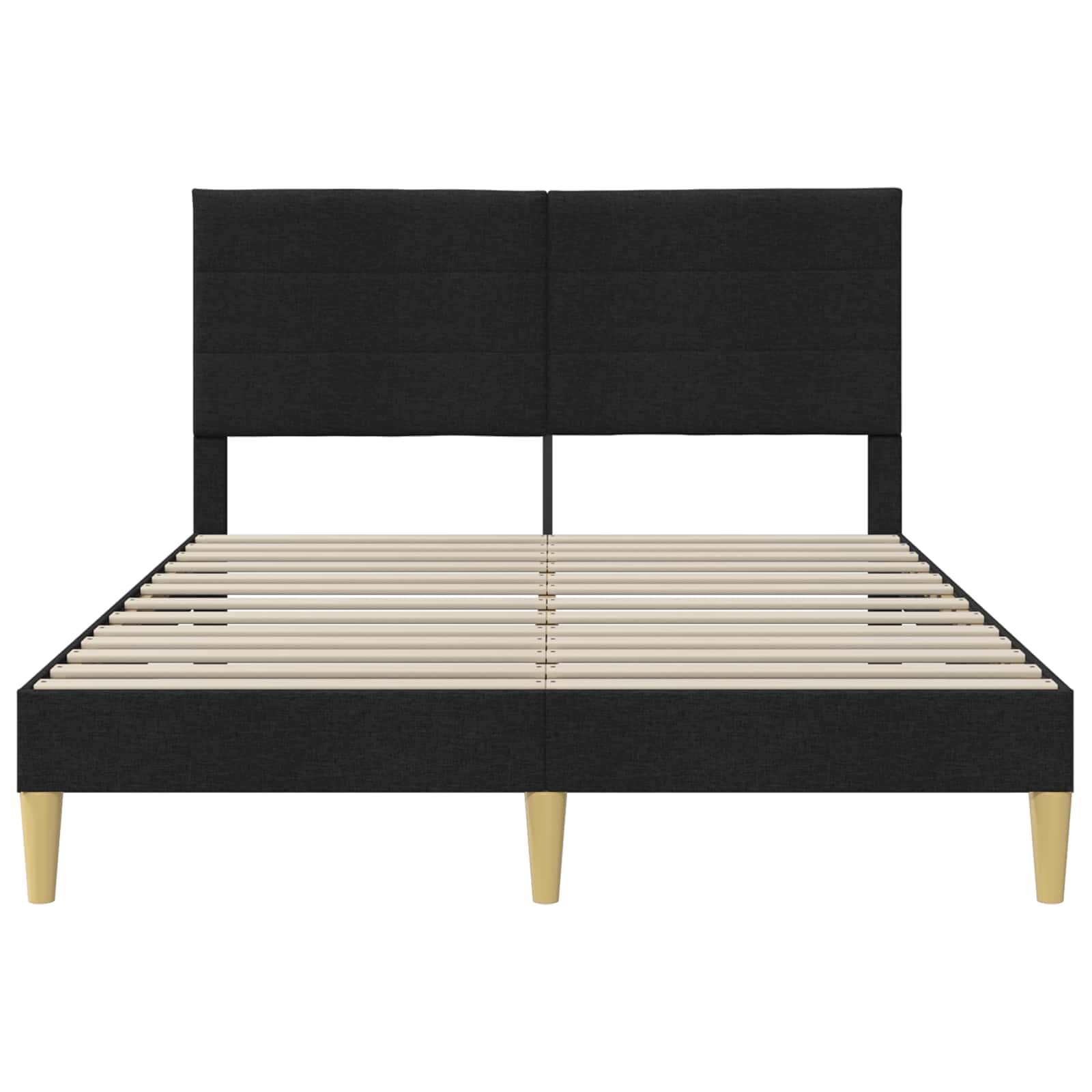 Krevetna konstrukcija s uzglavljem Crna 120 x 200 cm Tkanina
