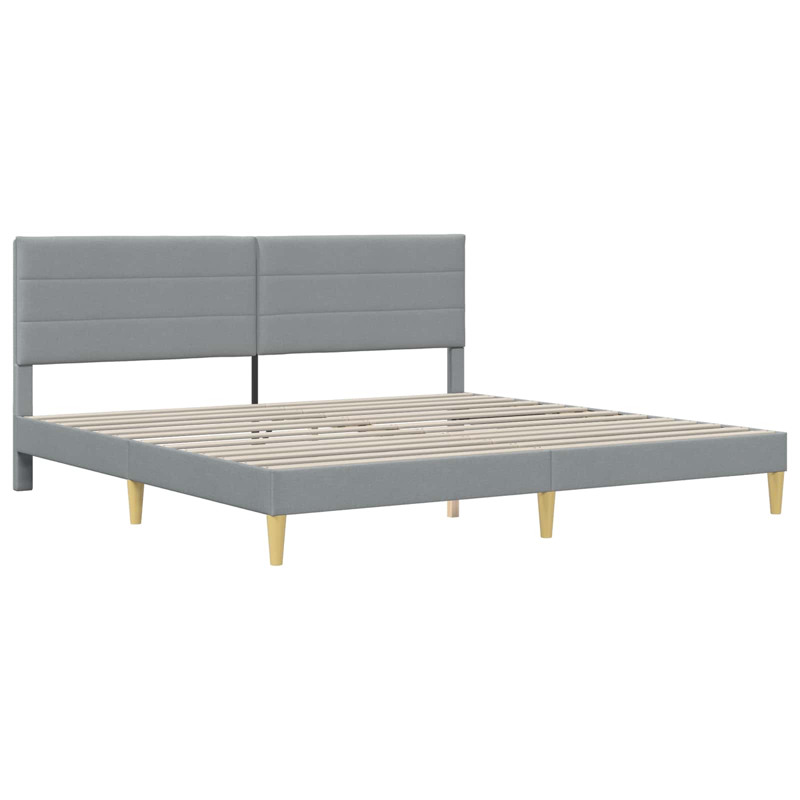 Krevetna konstrukcija Svjetlosiva 200 x 200 cm Tkanina