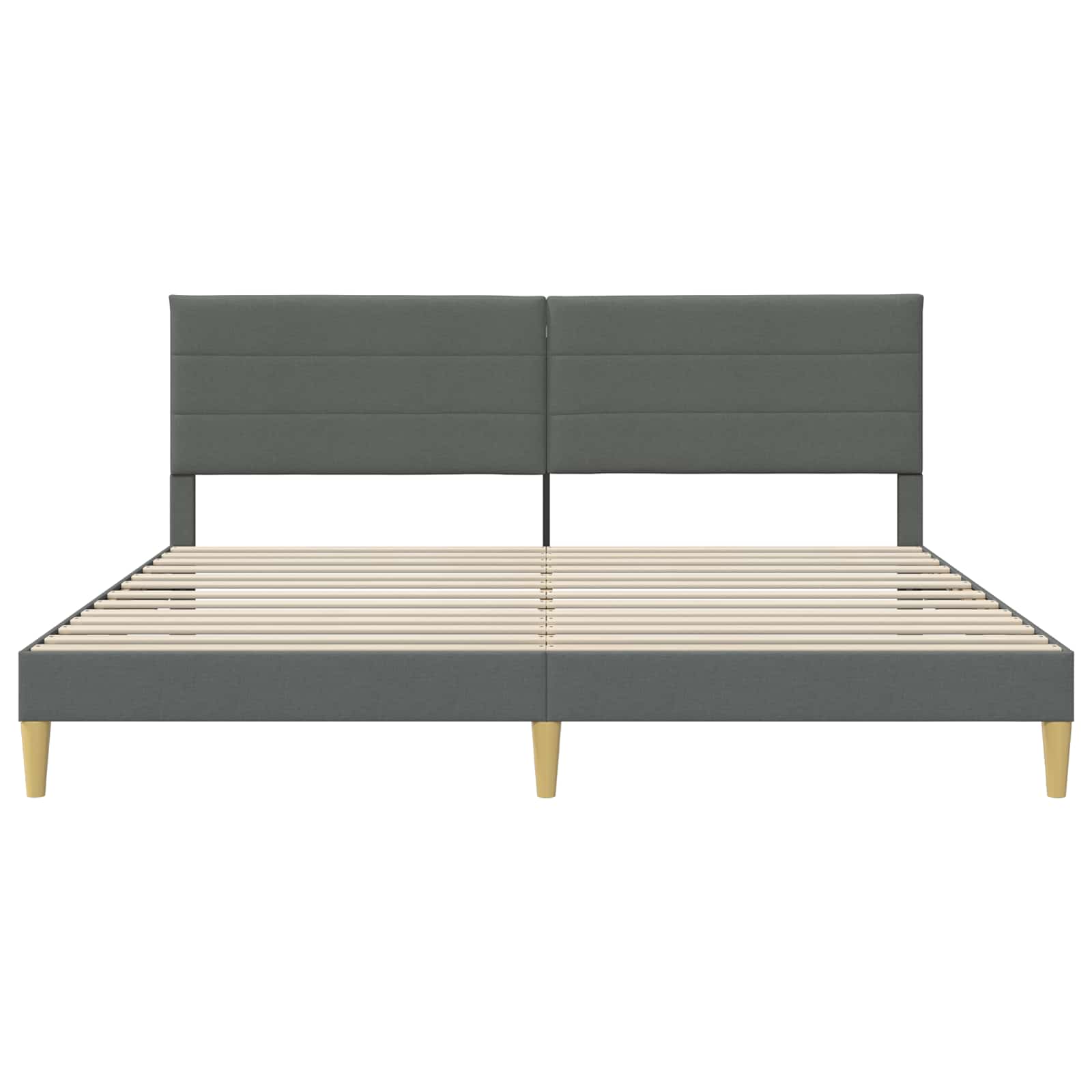 Krevetna konstrukcija Tamnosiva 200 x 200 cm Tkanina