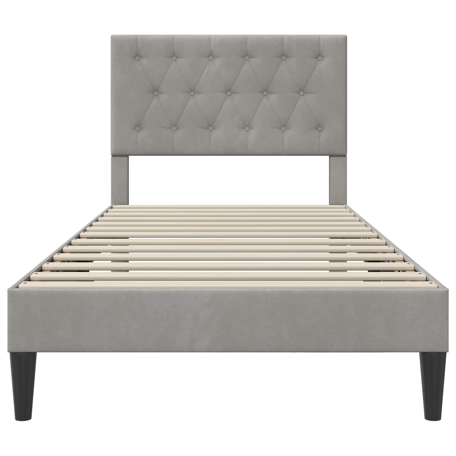 Krevetna konstrukcija Svjetlosiva 80 x 200 cm Baršun