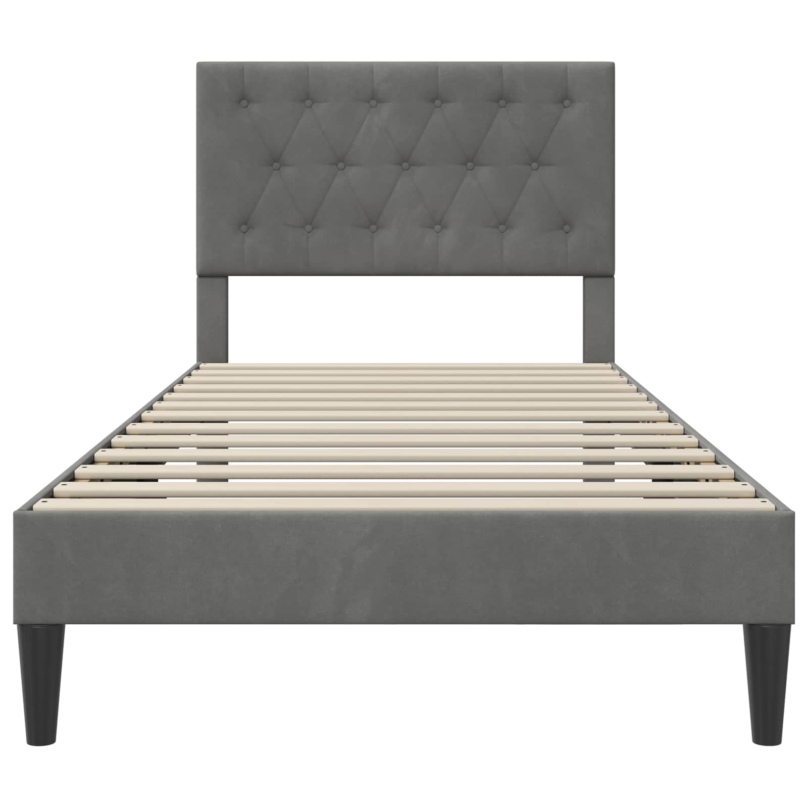 Krevetna konstrukcija s uzglavljem Tamnosiva 80 x 200 cm Baršun