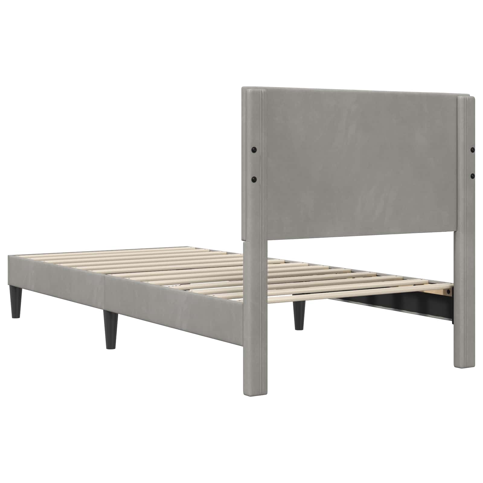 Krevetna konstrukcija Svjetlosiva 90 x 200 cm Baršun