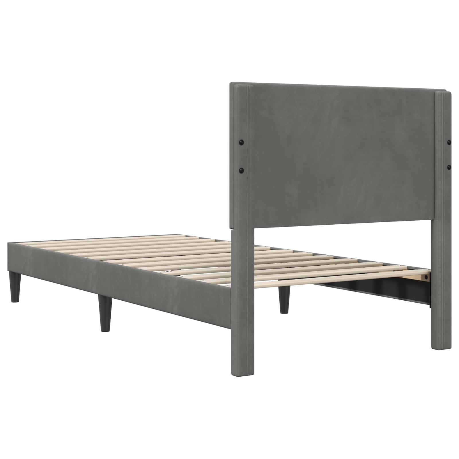 Krevetna konstrukcija Tamnosiva 100 x 200 cm Baršun