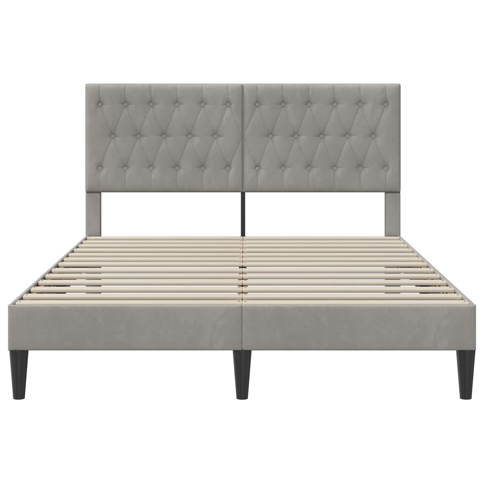 Krevetna konstrukcija Svjetlosiva 140 x 190 cm Baršun