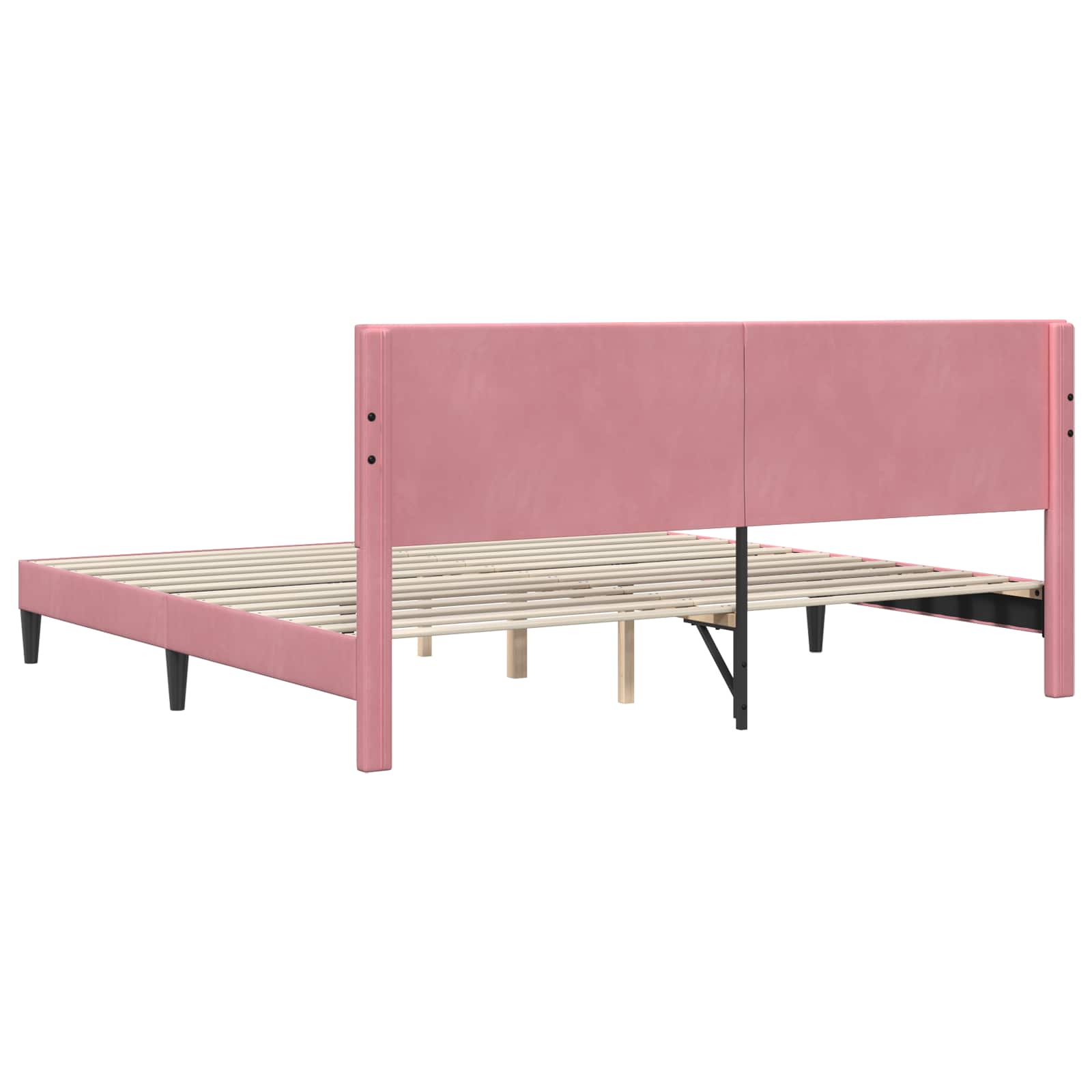 Krevetna konstrukcija Ružičasta 200 x 200 cm Baršun